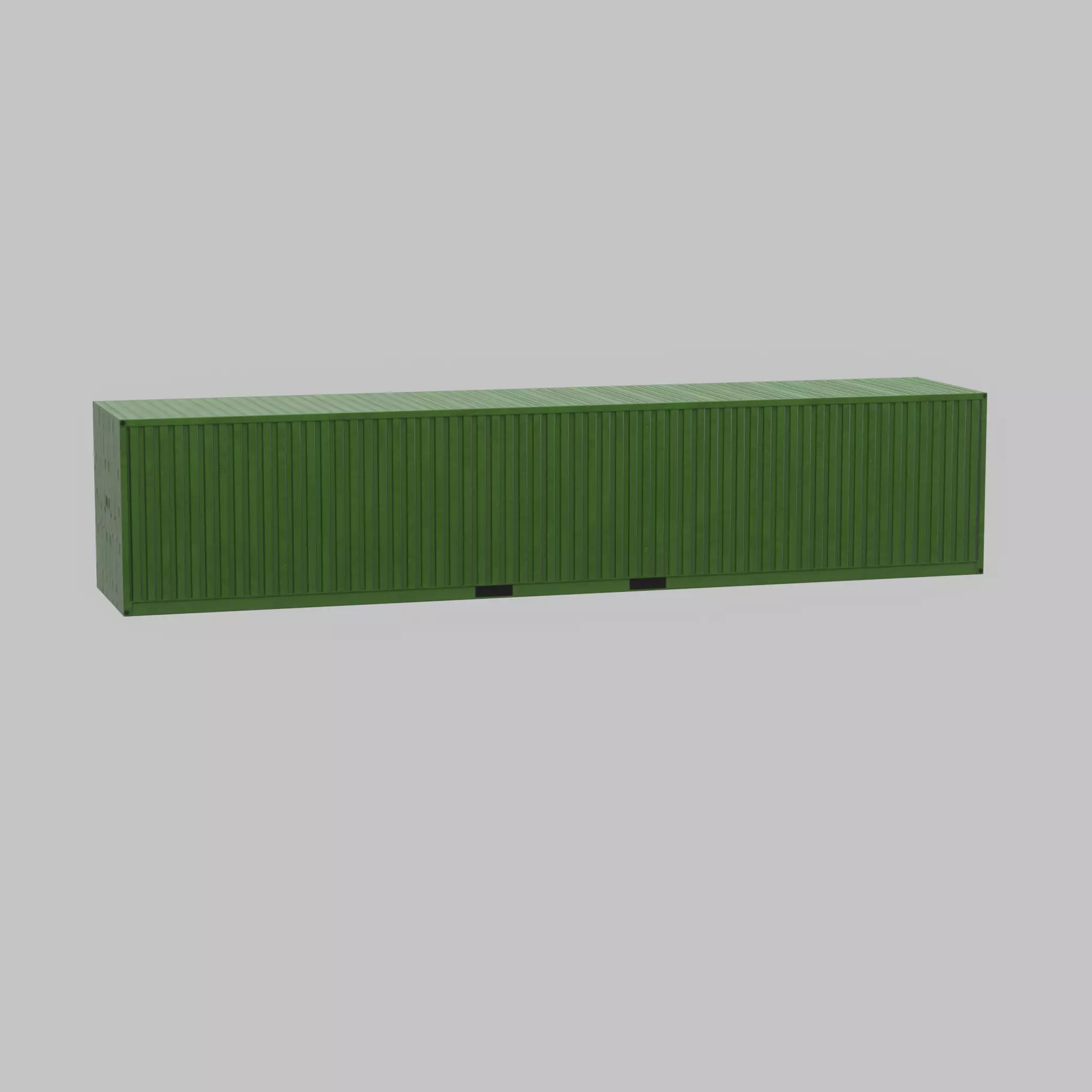 Shipping-Container Yellow-Green 40ft Low-poly 3D model_61