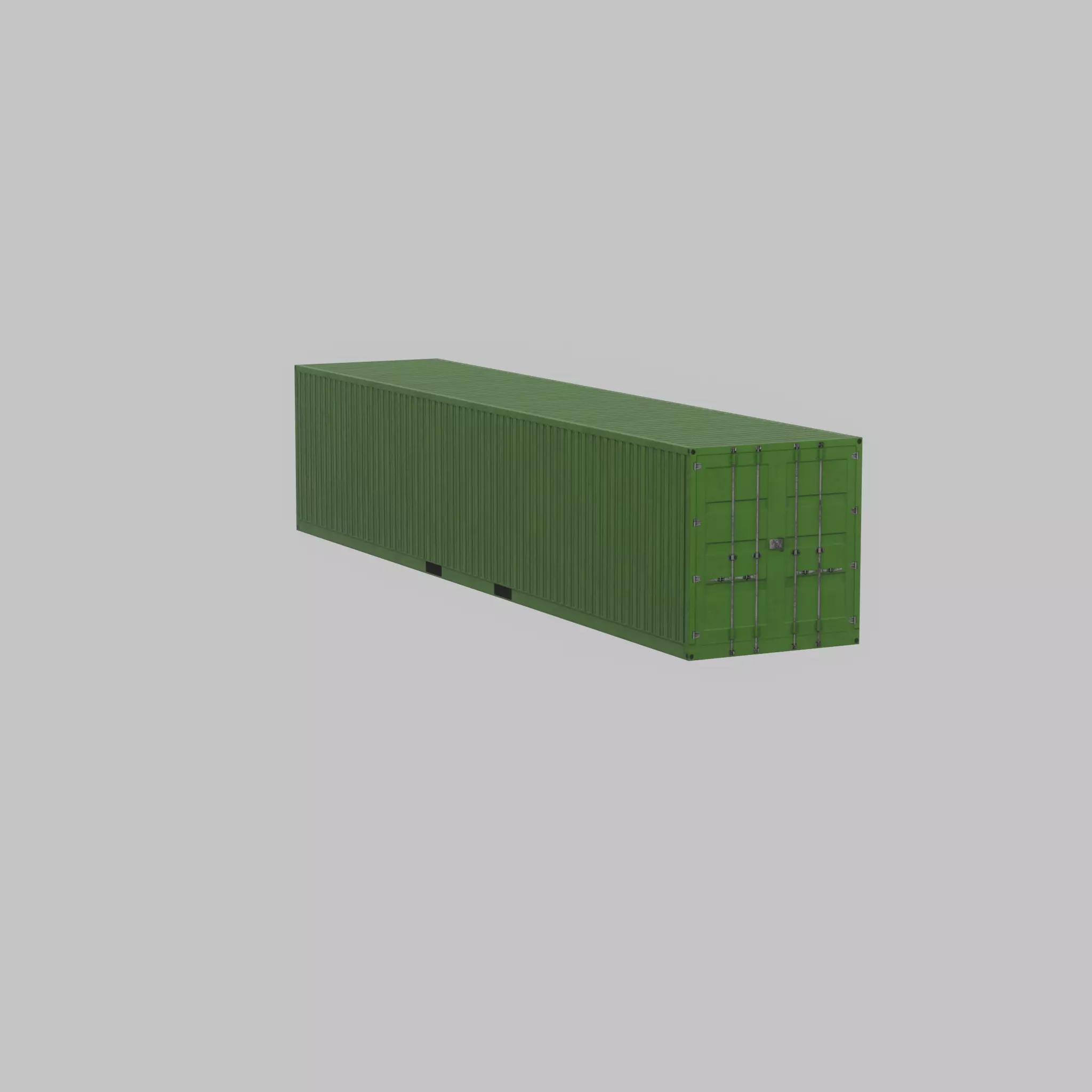 Shipping-Container Yellow-Green 40ft Low-poly 3D model_53