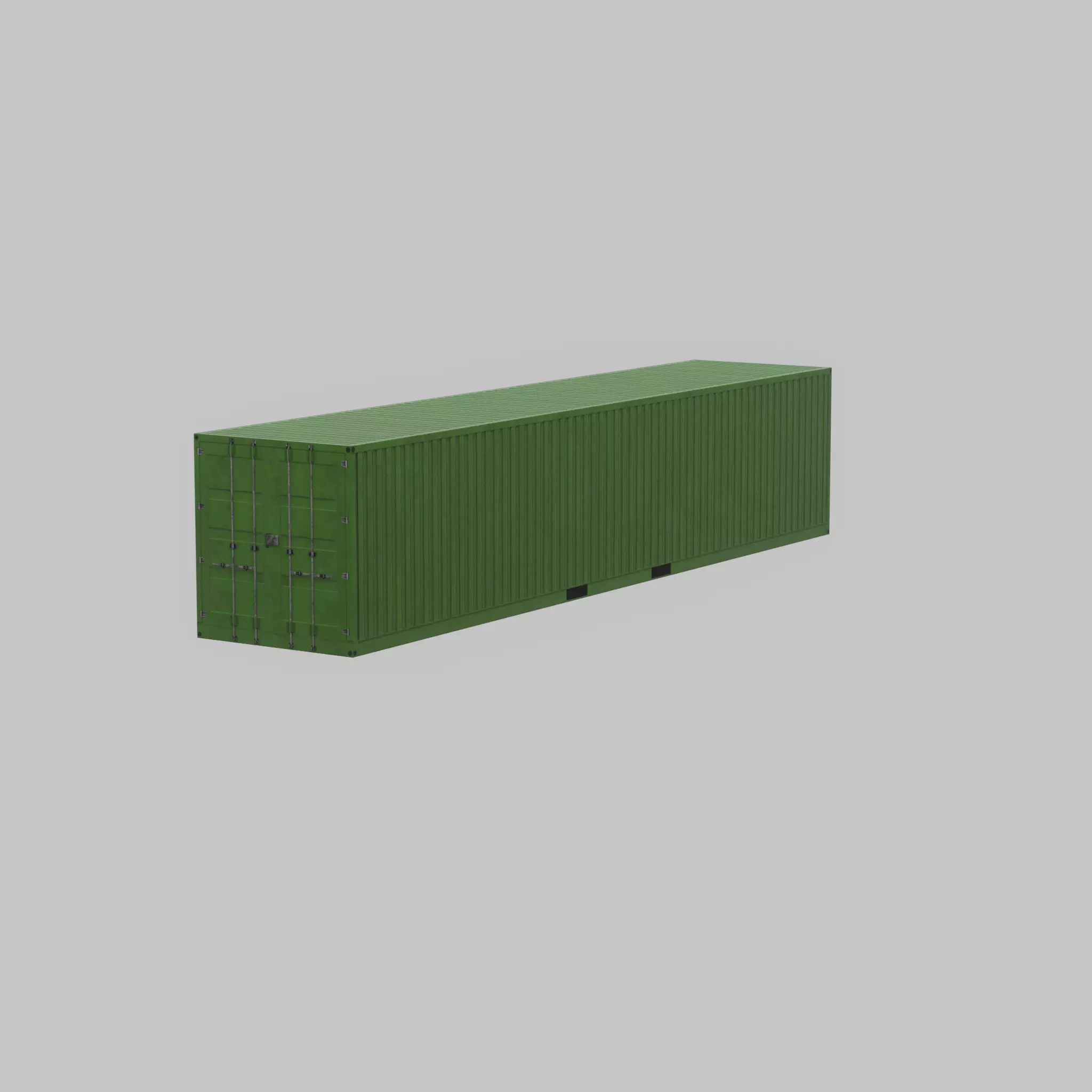 Shipping-Container Yellow-Green 40ft Low-poly 3D model_22