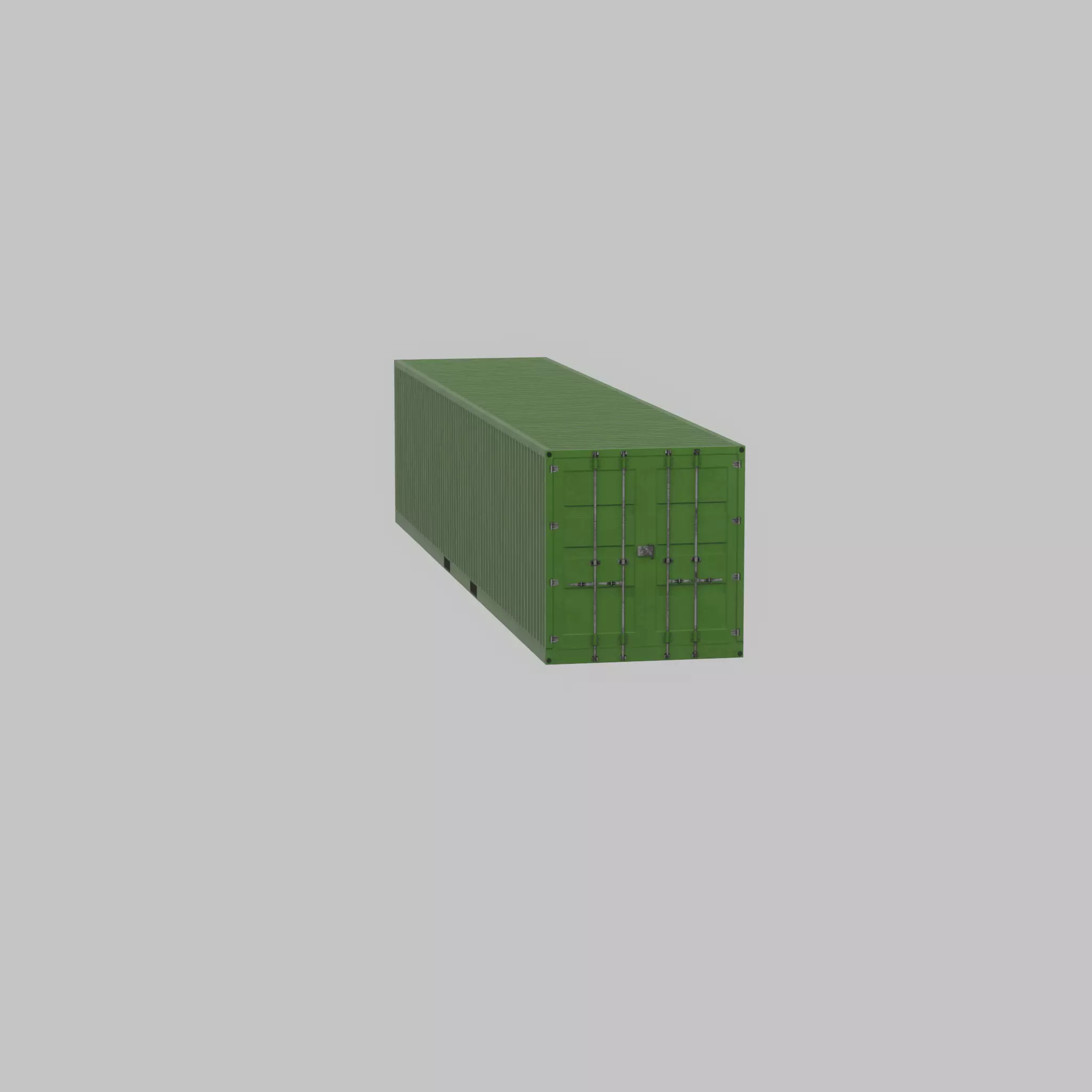 Shipping-Container Yellow-Green 40ft Low-poly 3D model_32