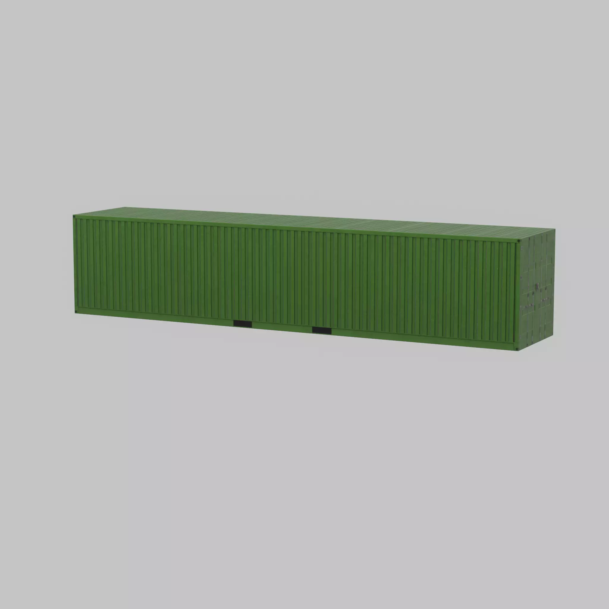 Shipping-Container Yellow-Green 40ft Low-poly 3D model_62