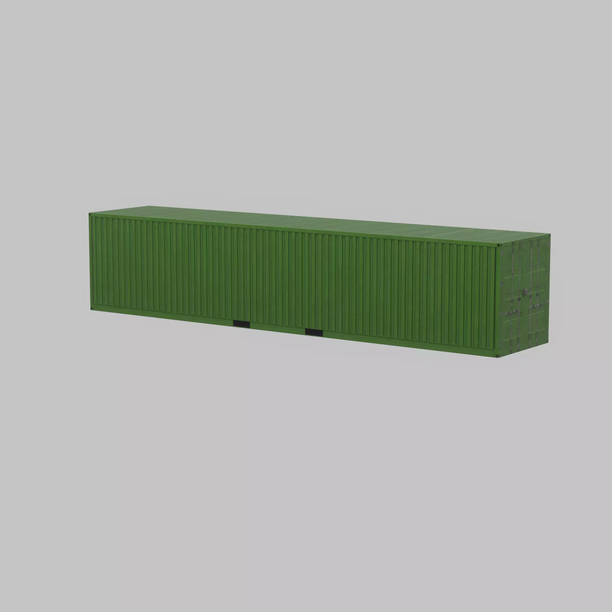 Shipping-Container Yellow-Green 40ft Low-poly 3D model_70