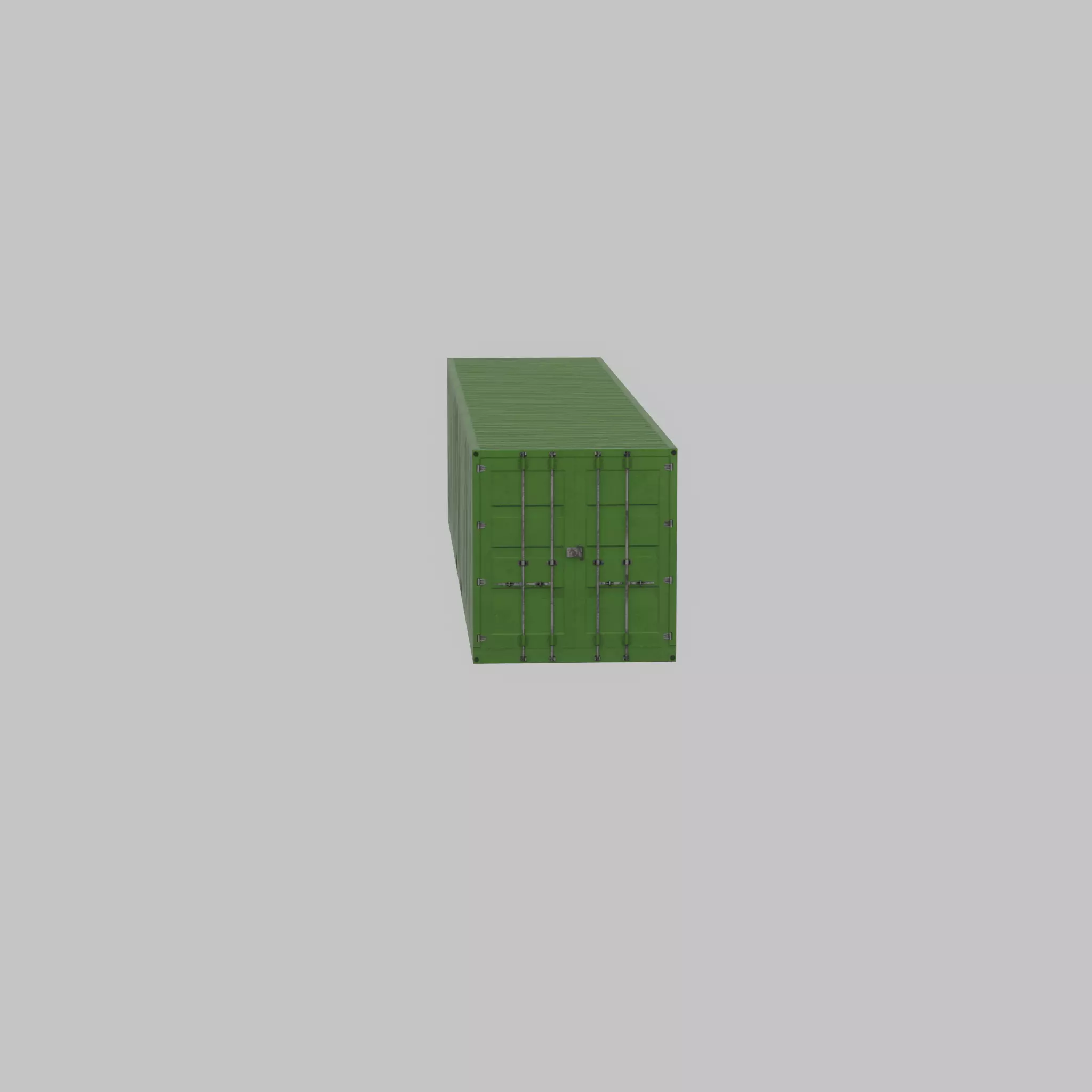Shipping-Container Yellow-Green 40ft Low-poly 3D model_28