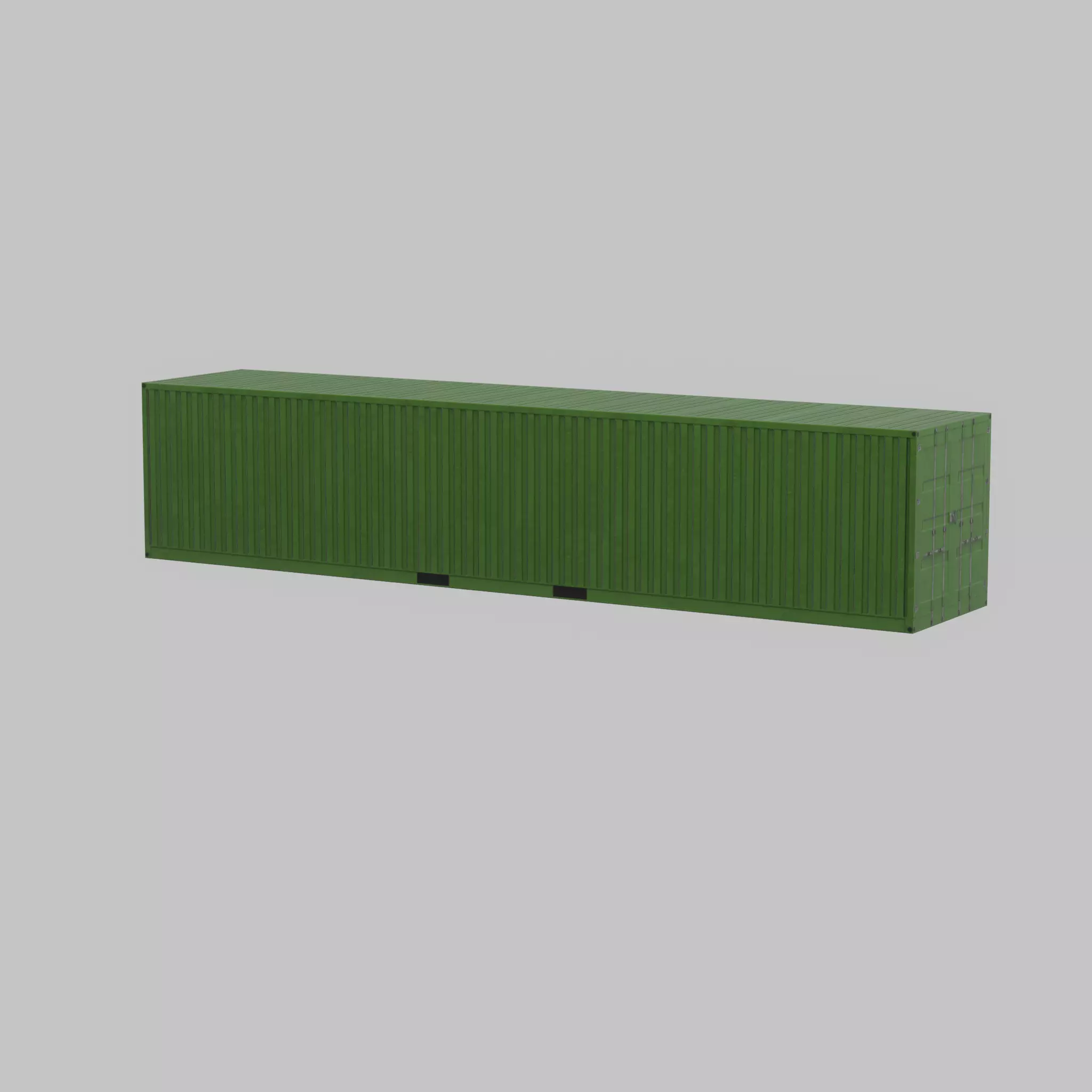 Shipping-Container Yellow-Green 40ft Low-poly 3D model_37