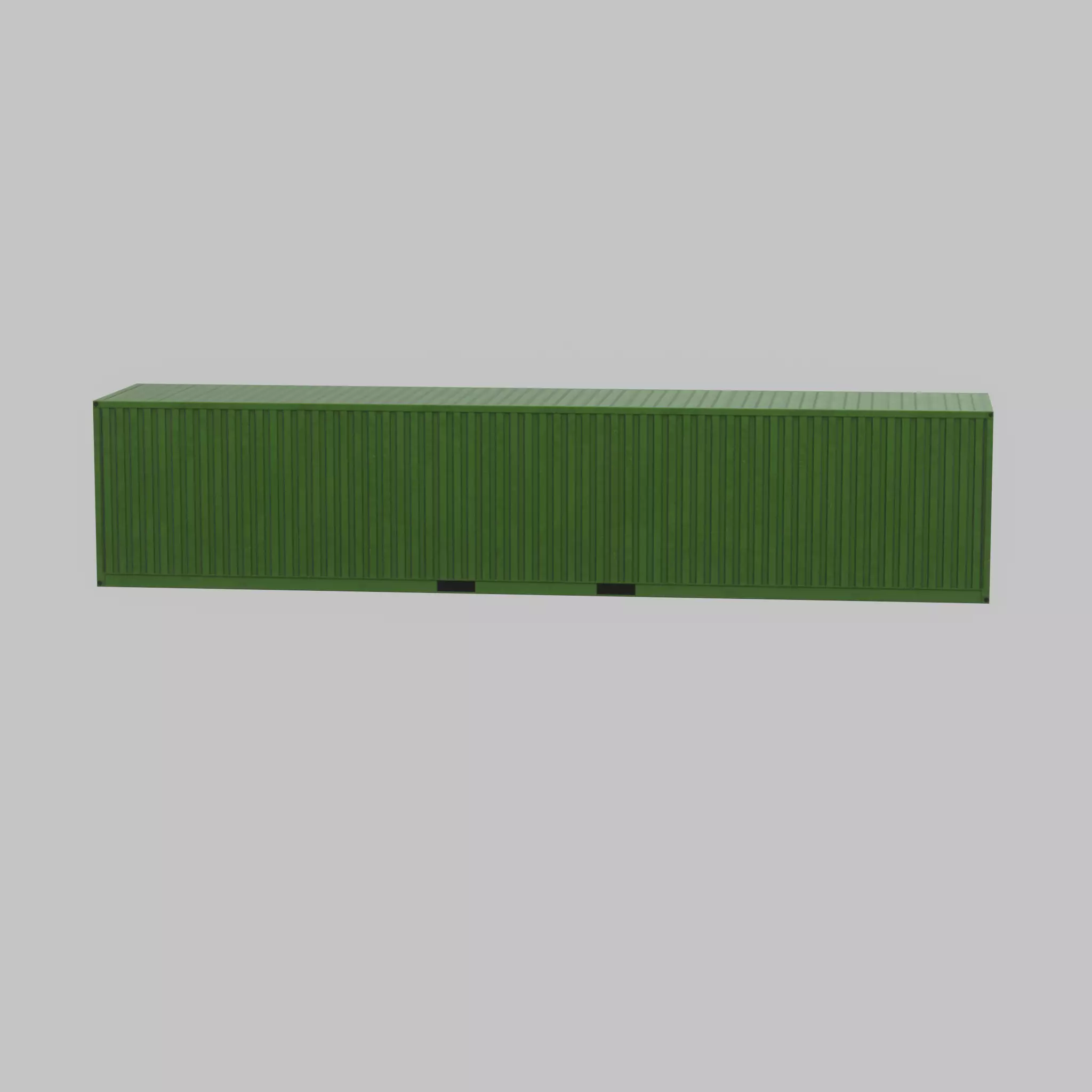 Shipping-Container Yellow-Green 40ft Low-poly 3D model_30