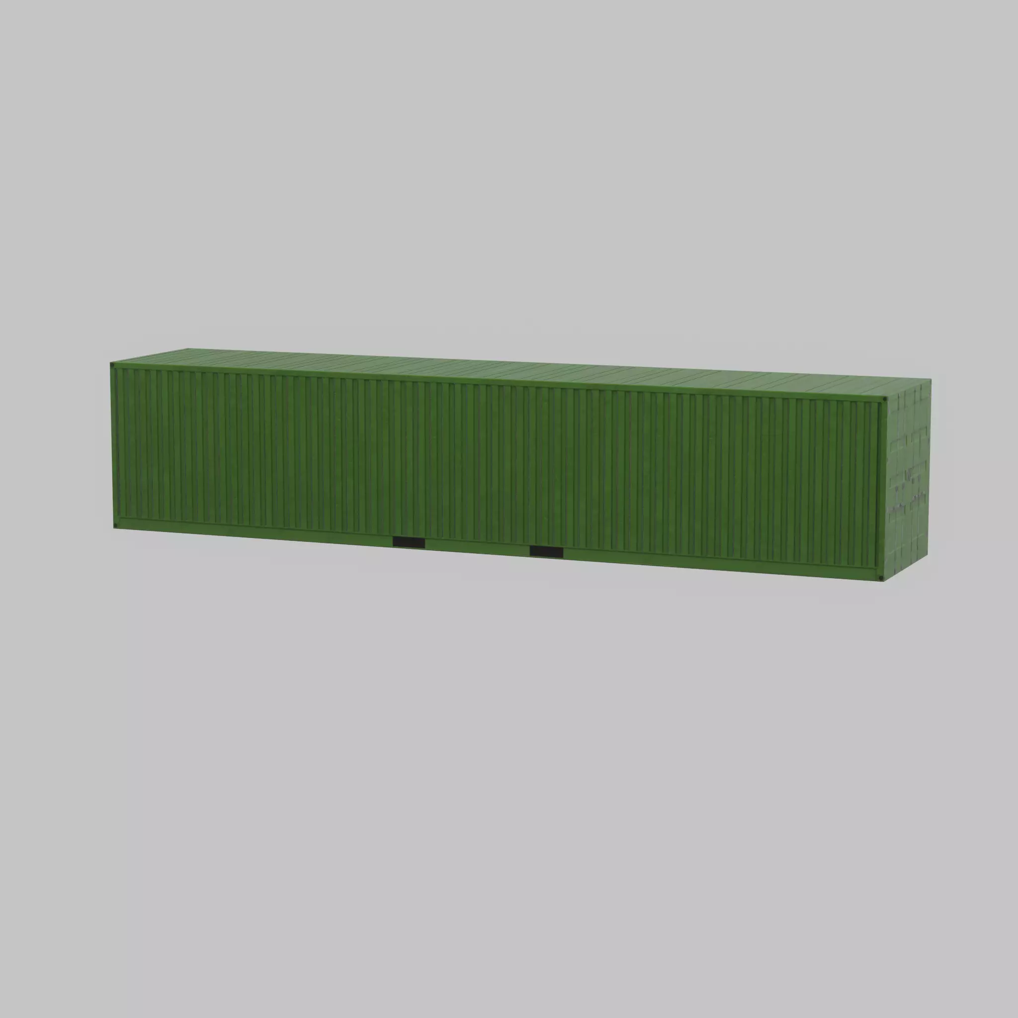 Shipping-Container Yellow-Green 40ft Low-poly 3D model_60