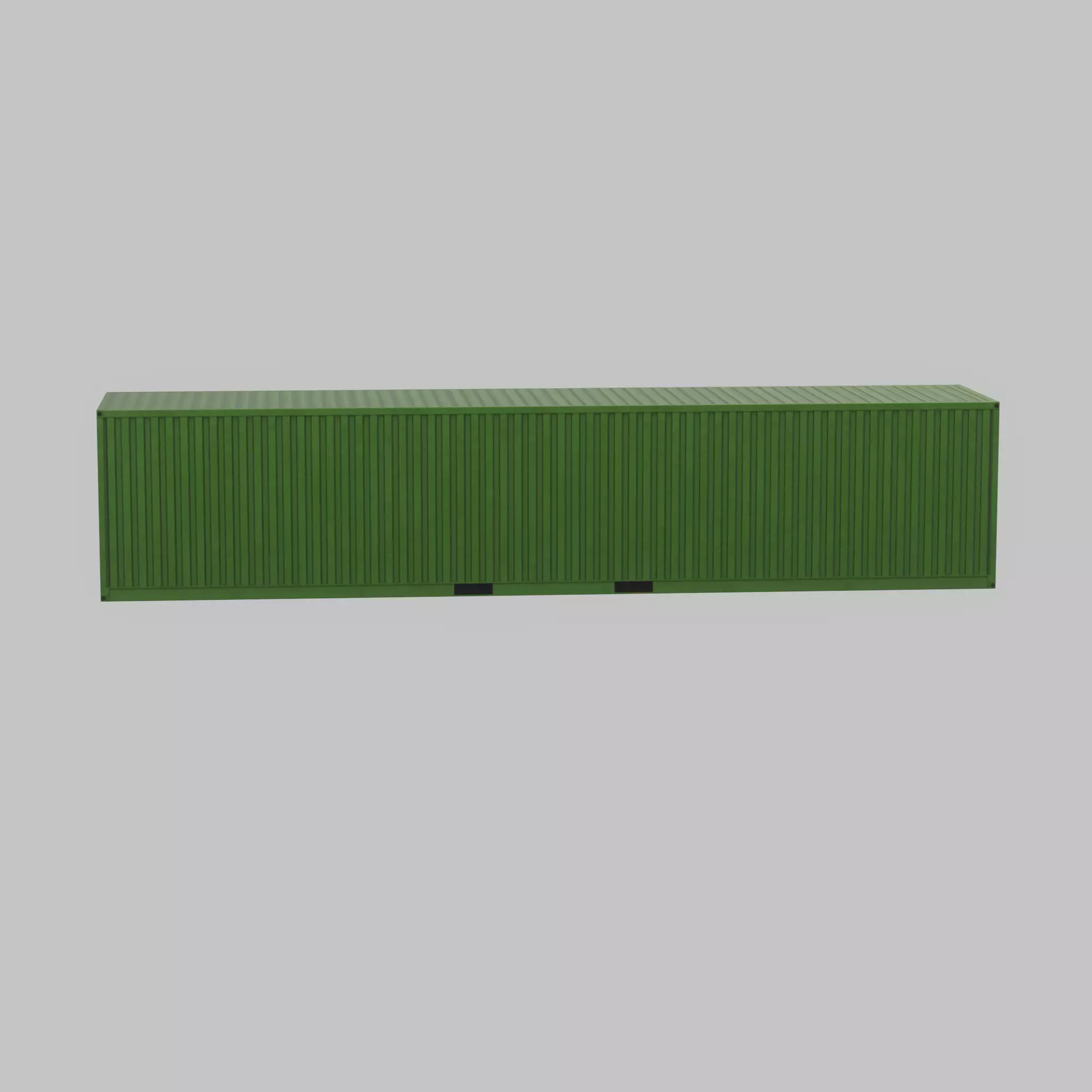 Shipping-Container Yellow-Green 40ft Low-poly 3D model_68