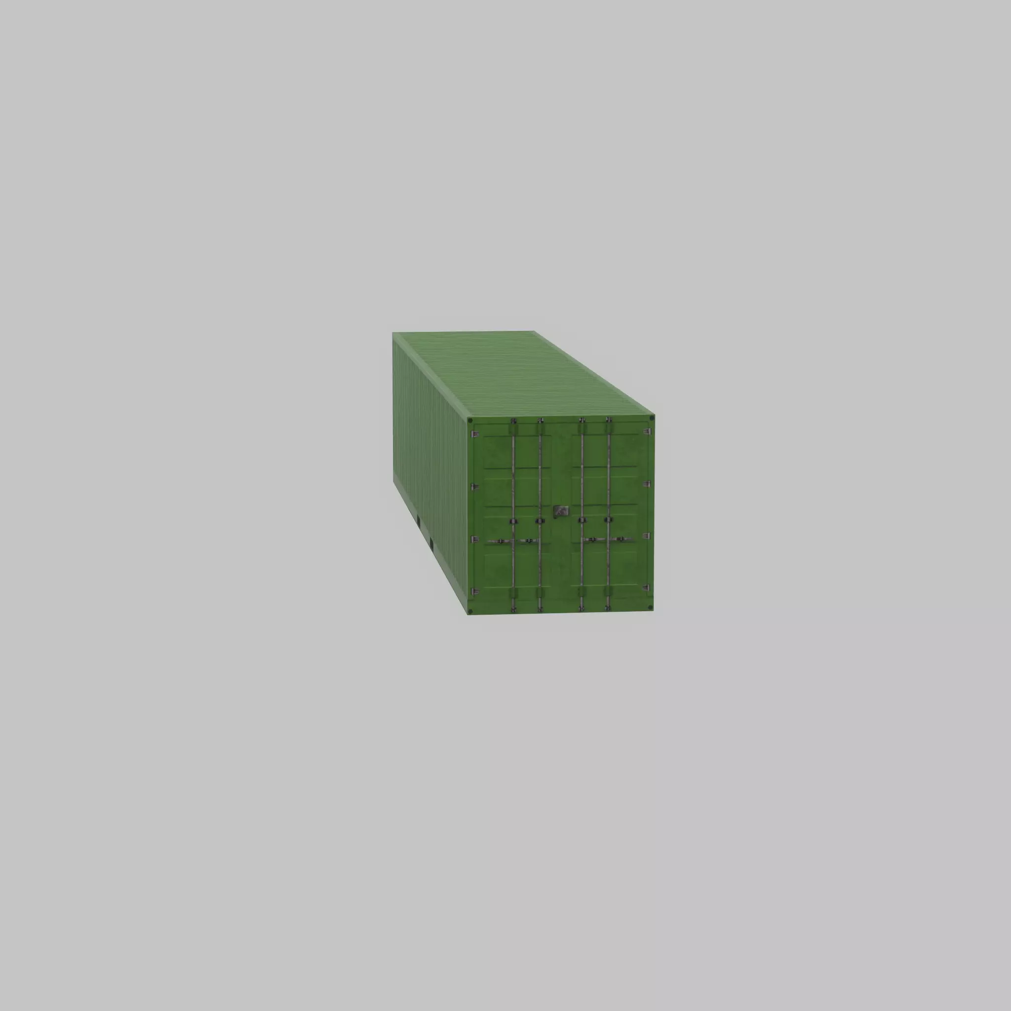 Shipping-Container Yellow-Green 40ft Low-poly 3D model_49