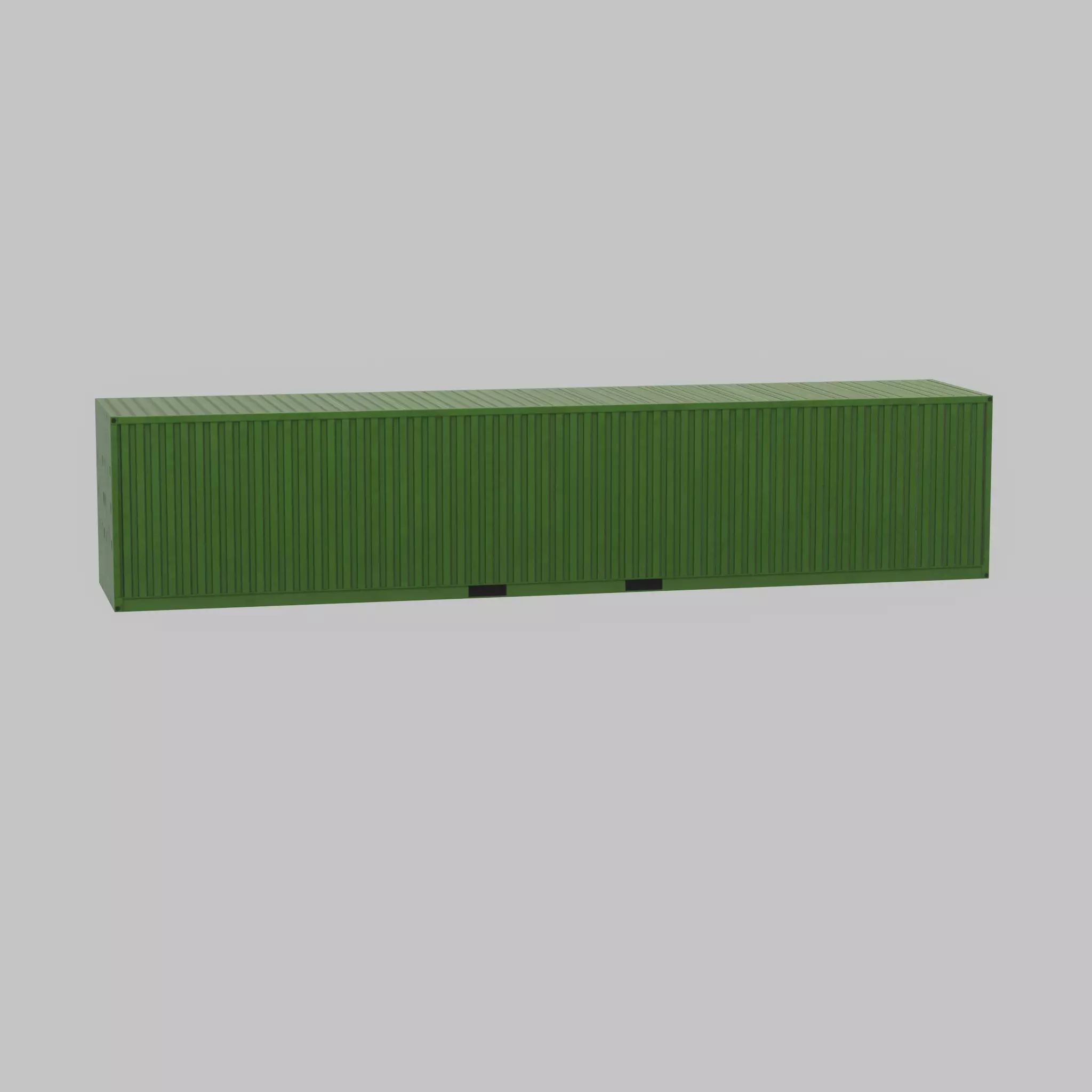 Shipping-Container Yellow-Green 40ft Low-poly 3D model_64