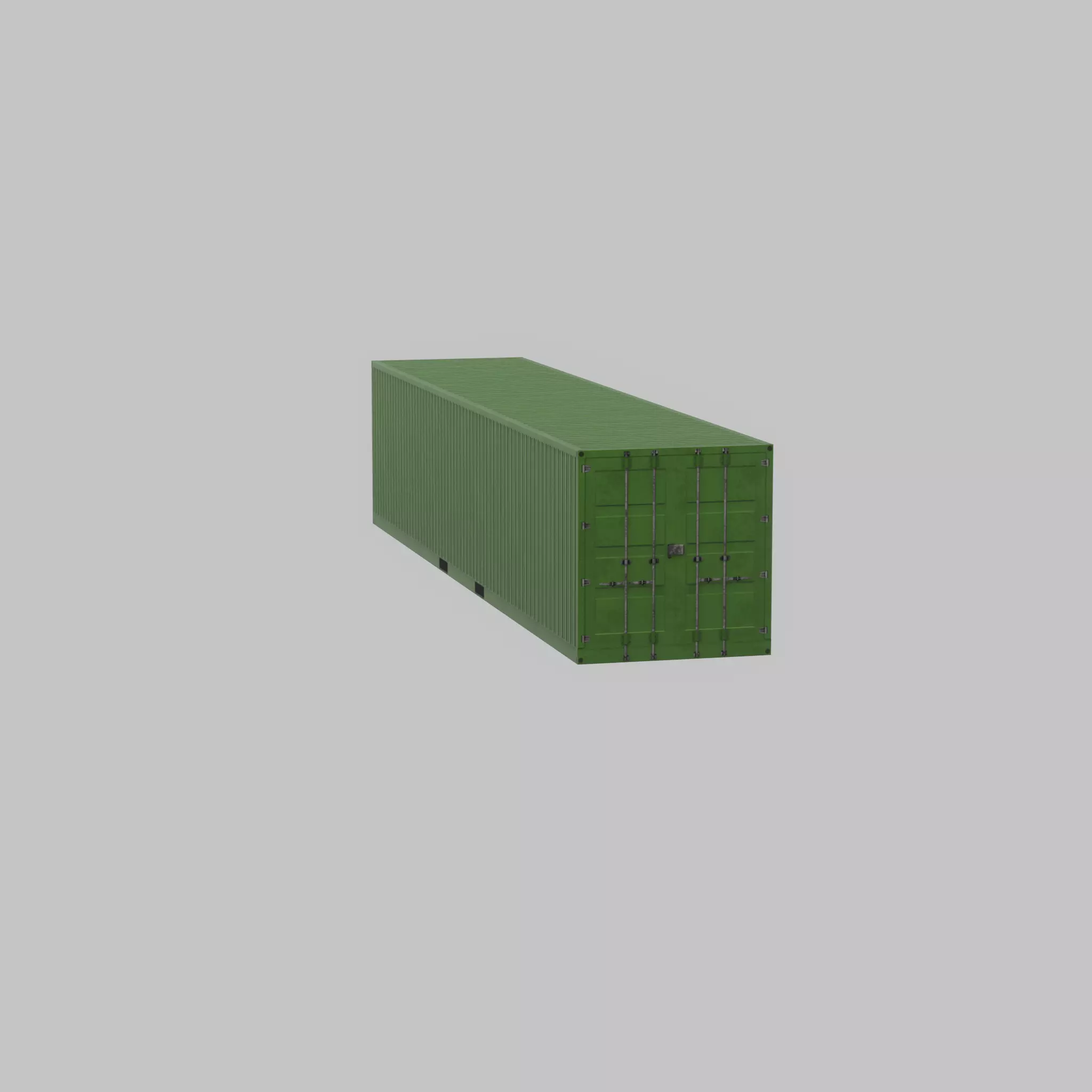 Shipping-Container Yellow-Green 40ft Low-poly 3D model_58