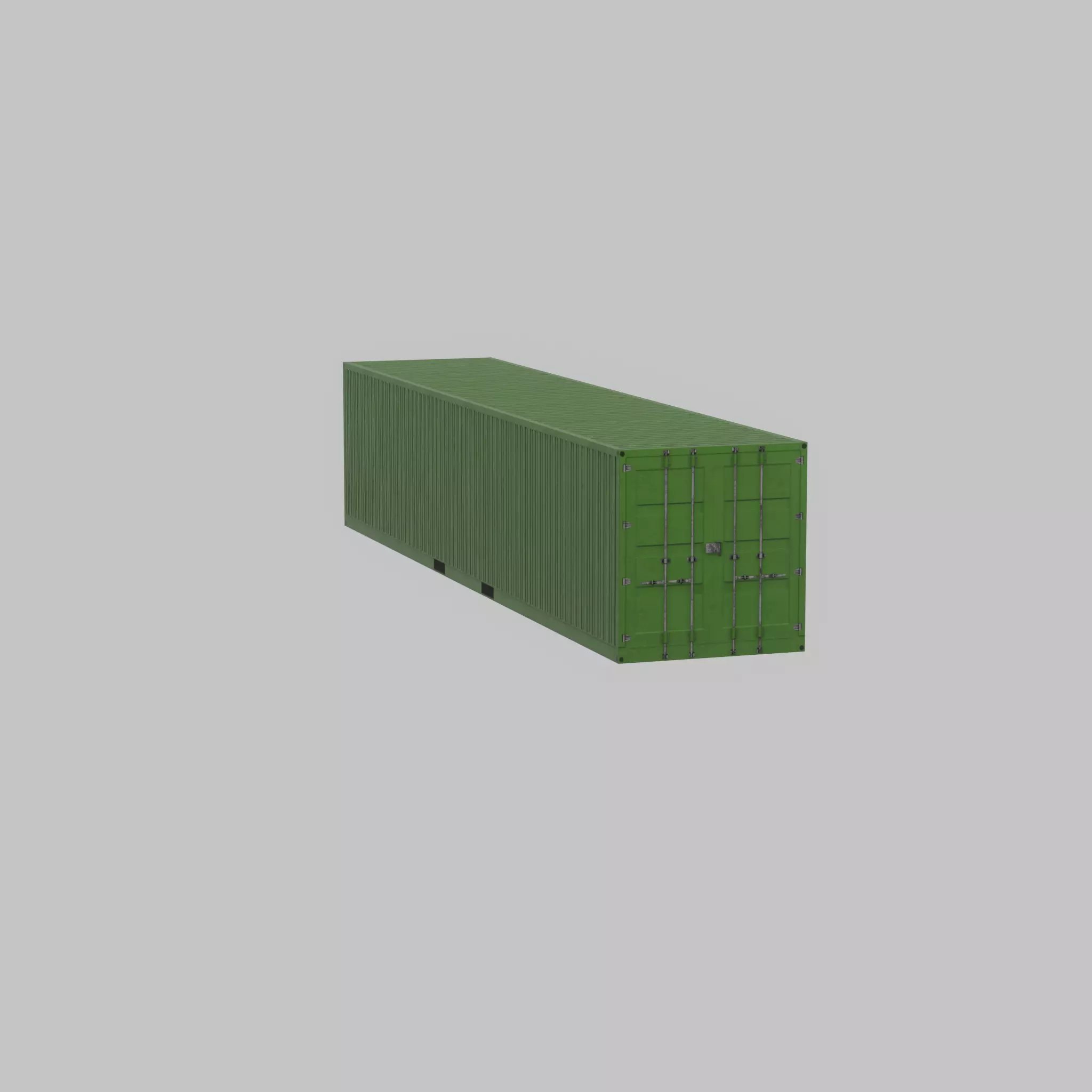 Shipping-Container Yellow-Green 40ft Low-poly 3D model_26