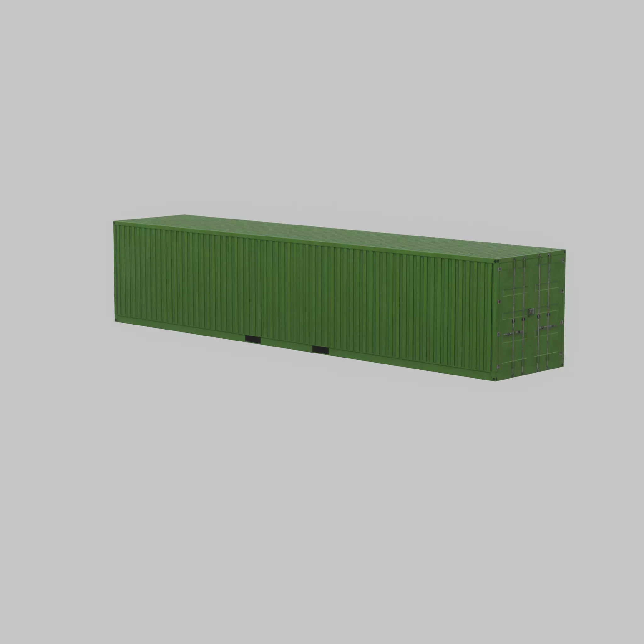 Shipping-Container Yellow-Green 40ft Low-poly 3D model_59