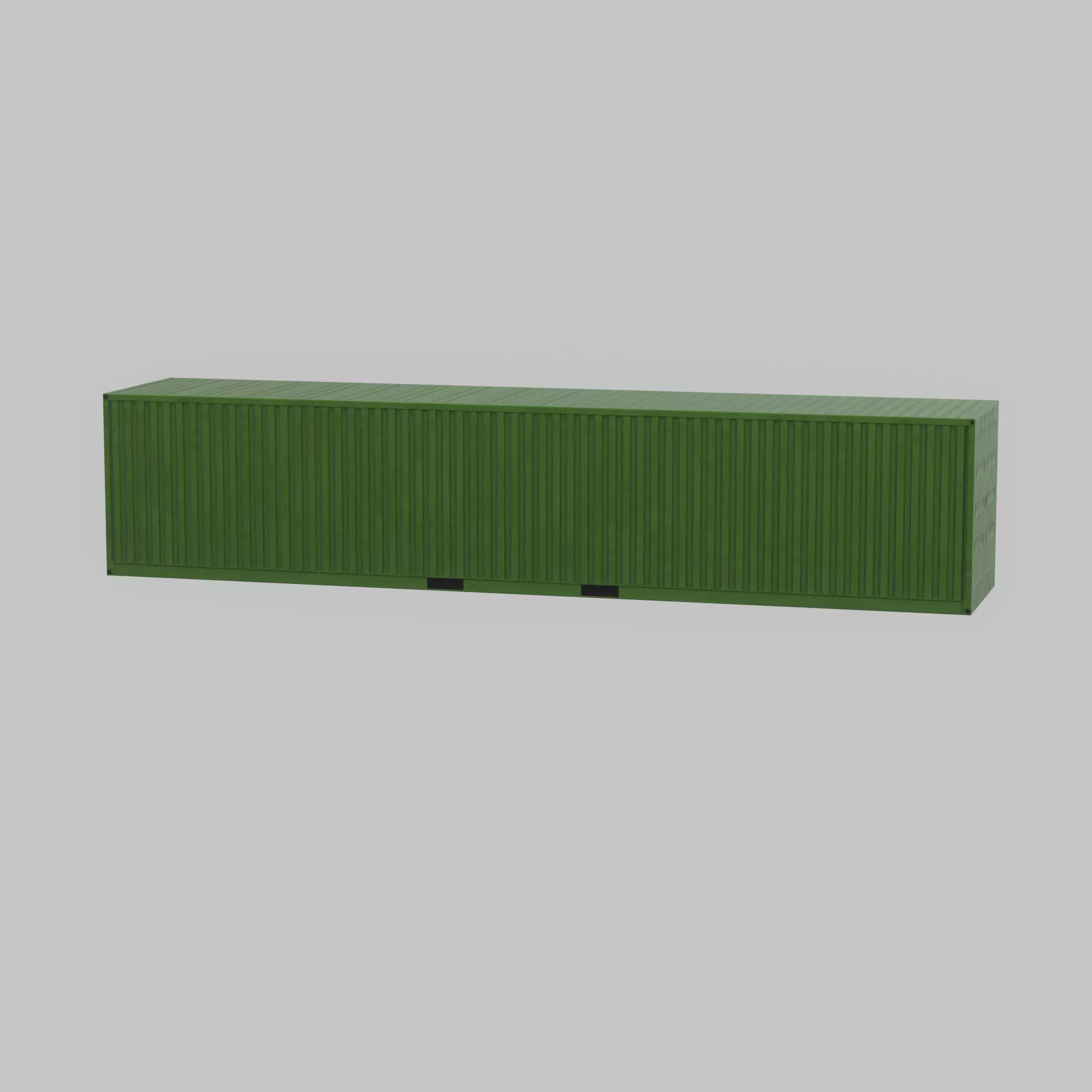 Shipping-Container Yellow-Green 40ft Low-poly 3D model_42