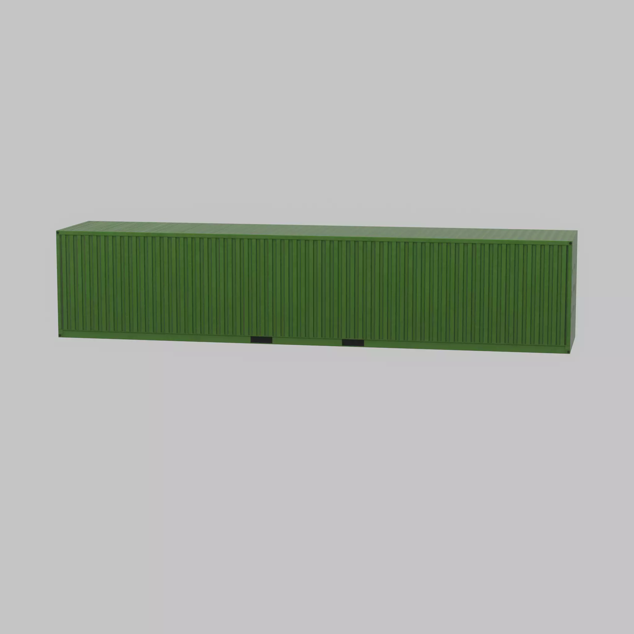 Shipping-Container Yellow-Green 40ft Low-poly 3D model_52