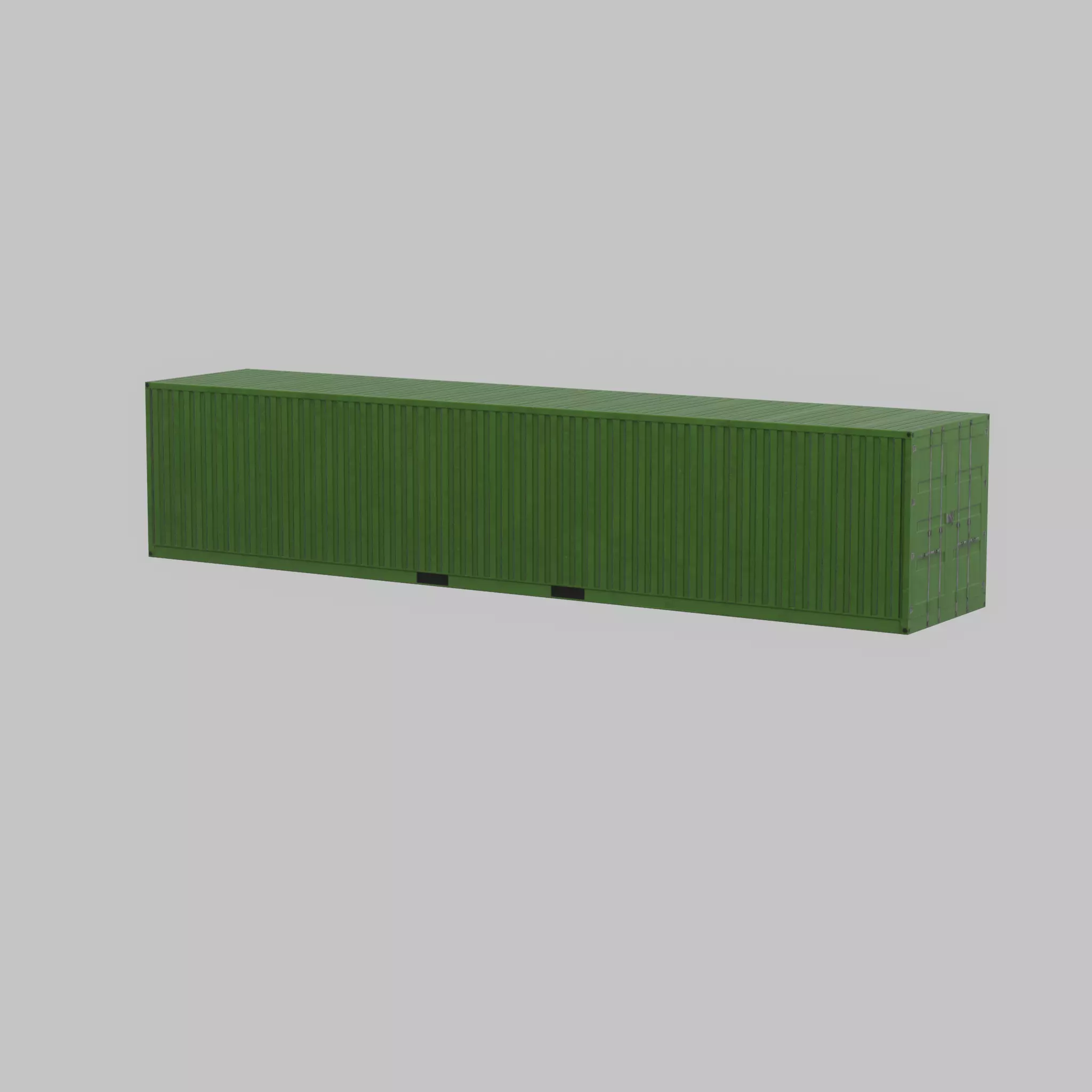 Shipping-Container Yellow-Green 40ft Low-poly 3D model_71