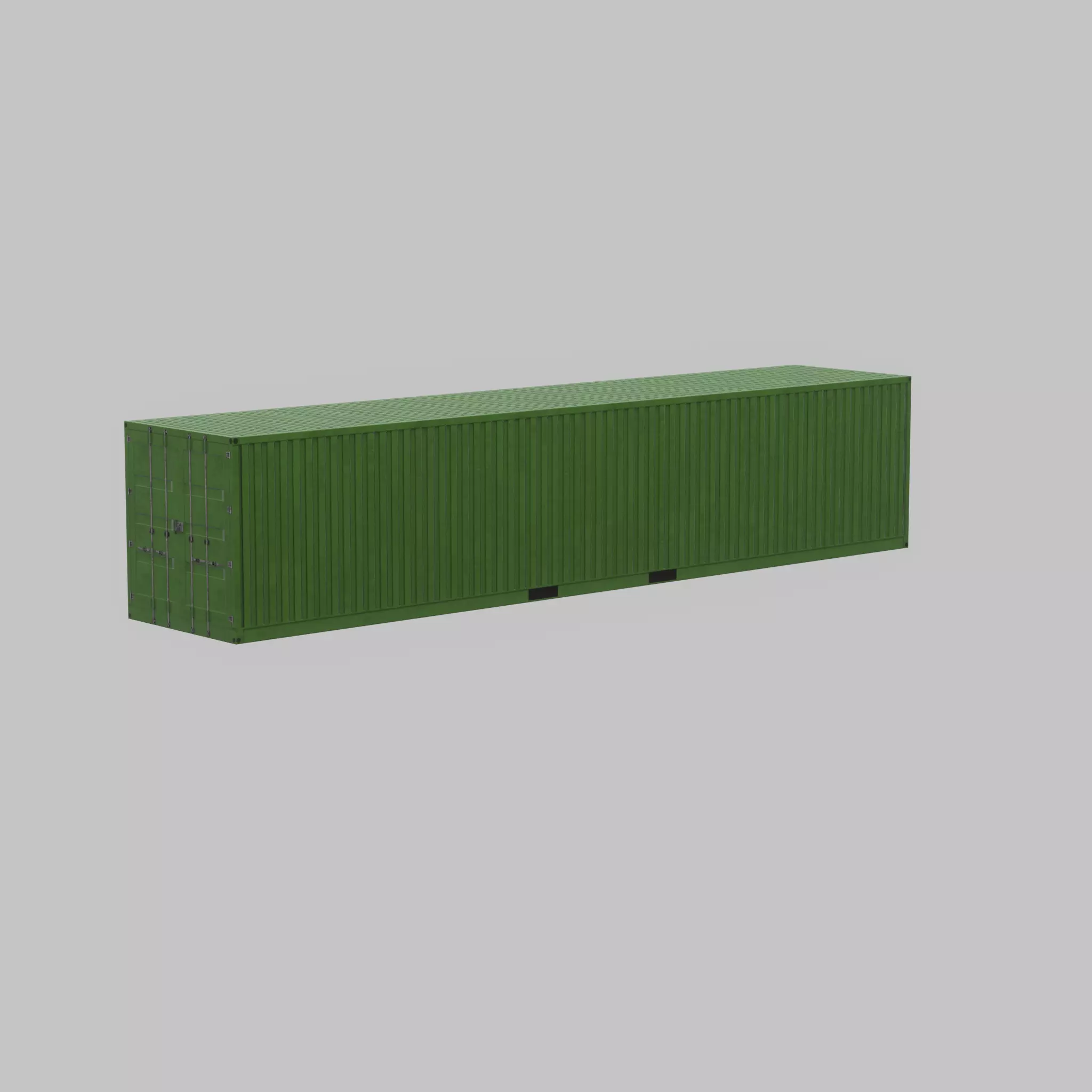Shipping-Container Yellow-Green 40ft Low-poly 3D model_38