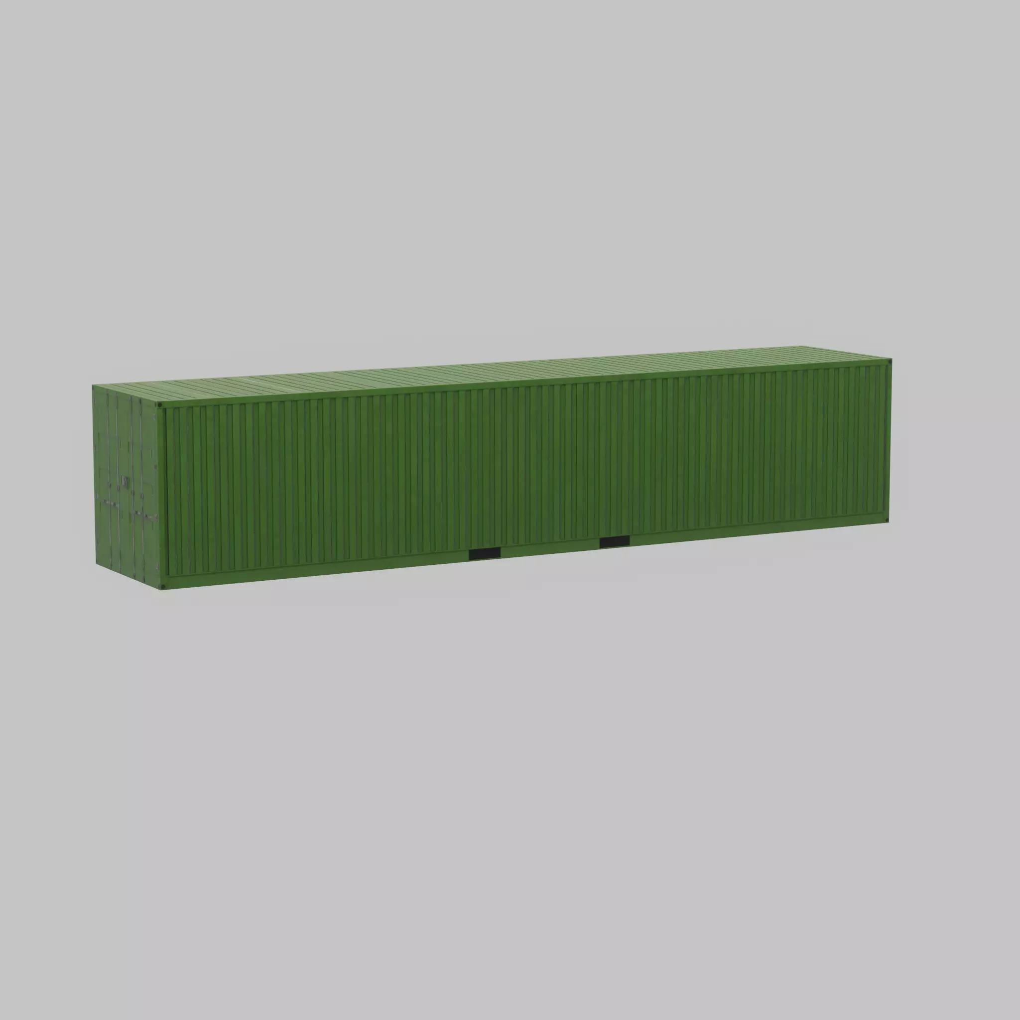 Shipping-Container Yellow-Green 40ft Low-poly 3D model_66