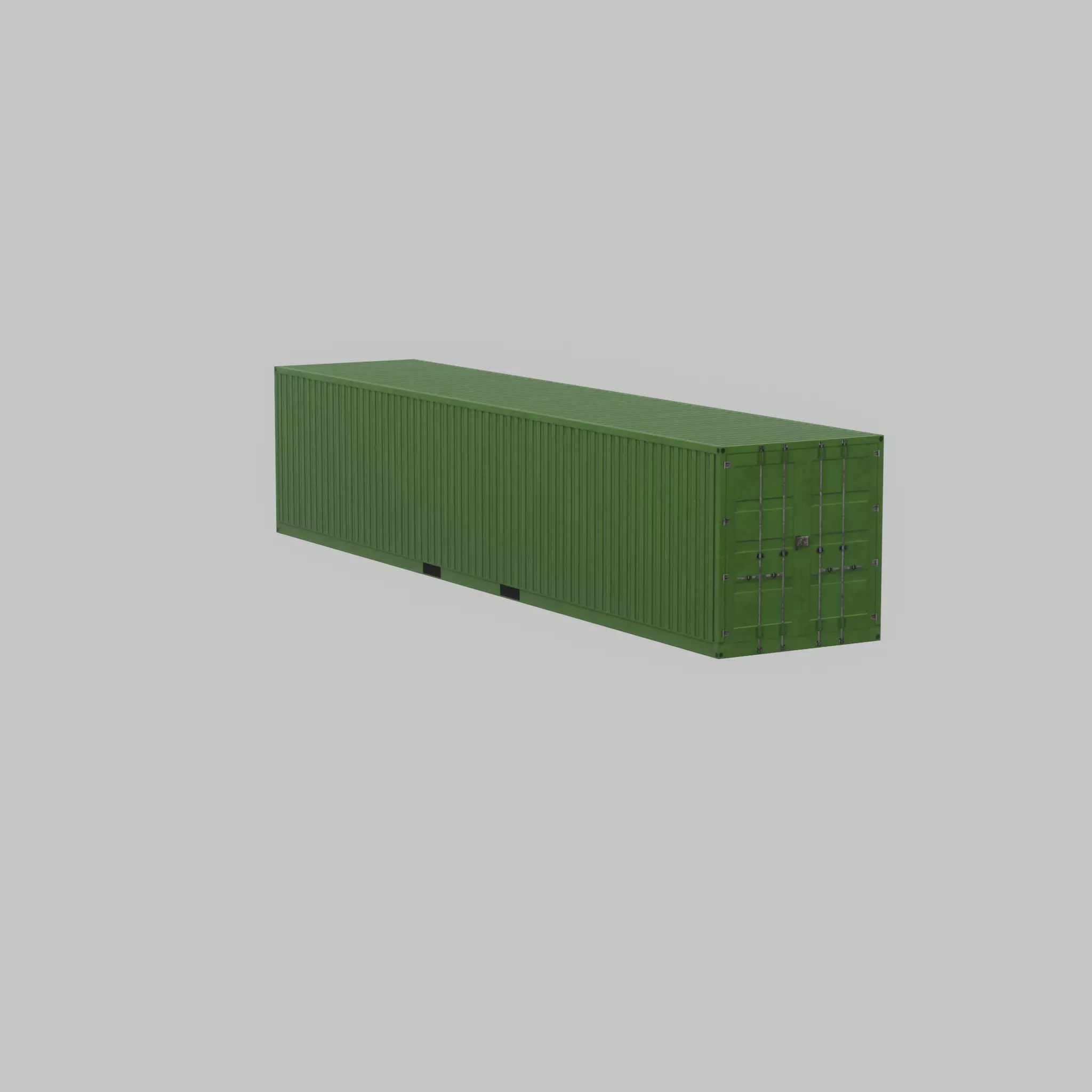 Shipping-Container Yellow-Green 40ft Low-poly 3D model_50