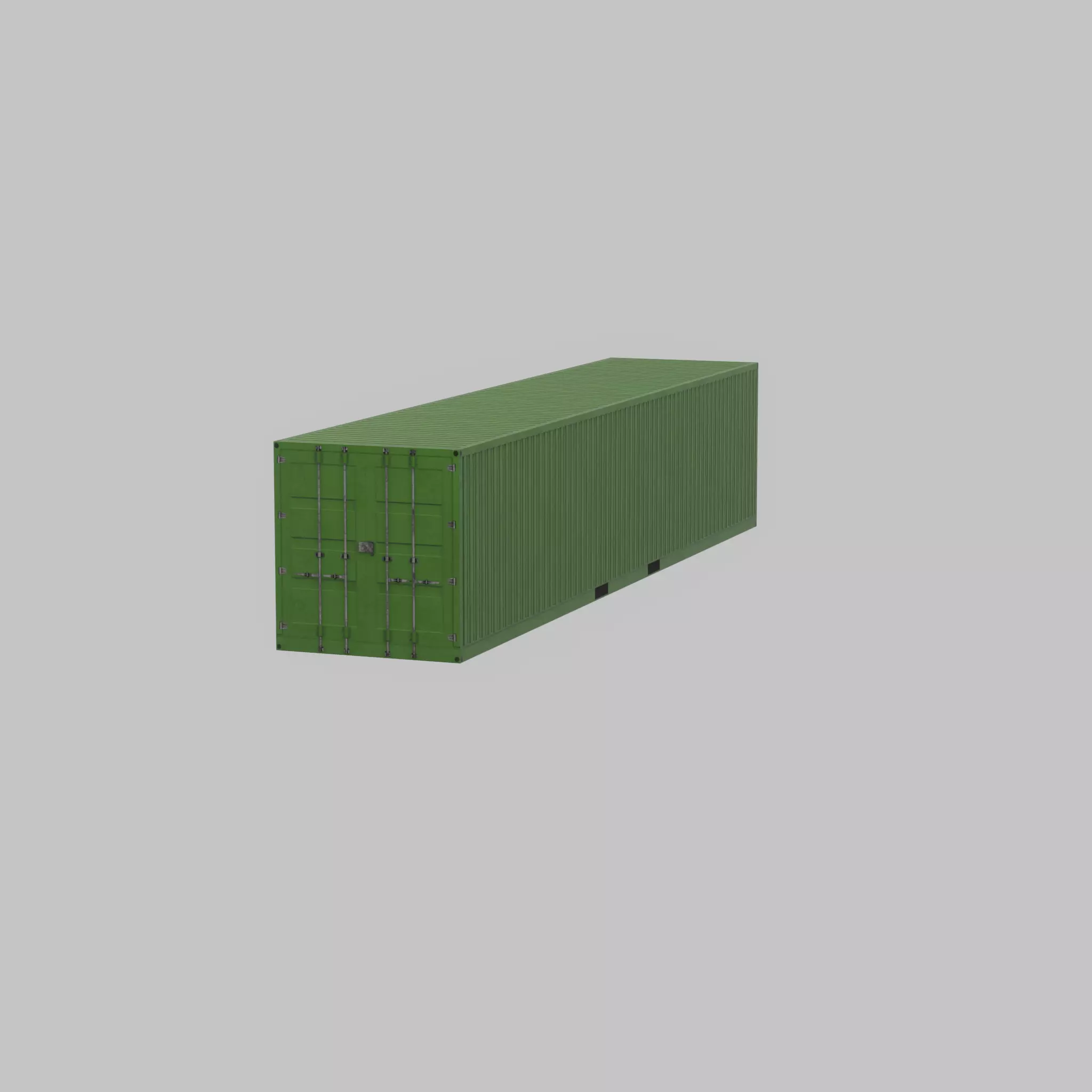 Shipping-Container Yellow-Green 40ft Low-poly 3D model_55