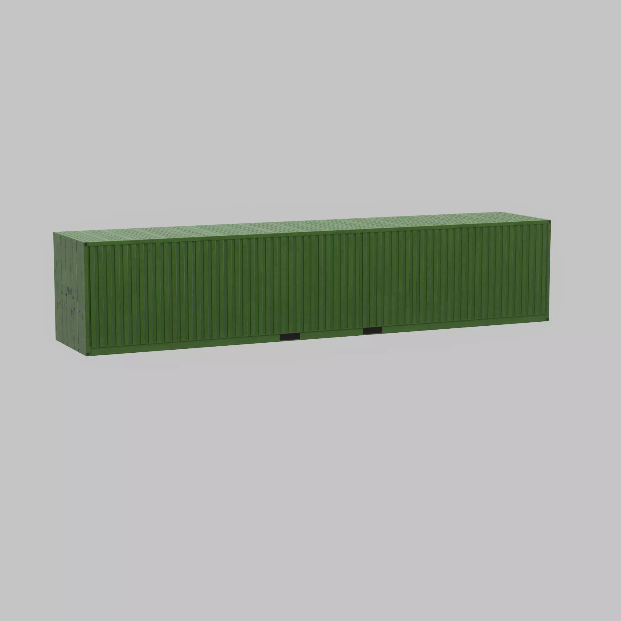 Shipping-Container Yellow-Green 40ft Low-poly 3D model_57