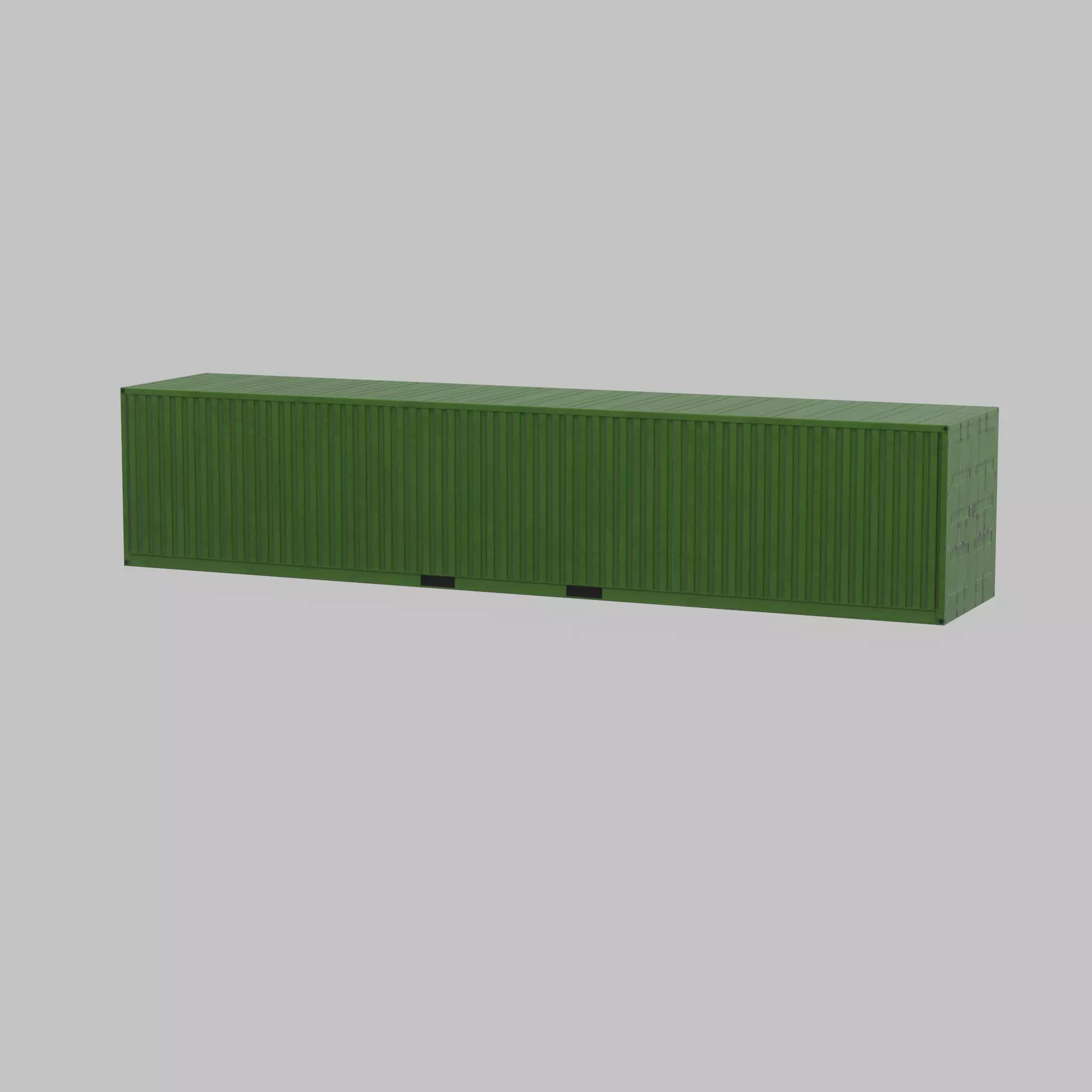 Shipping-Container Yellow-Green 40ft Low-poly 3D model_67