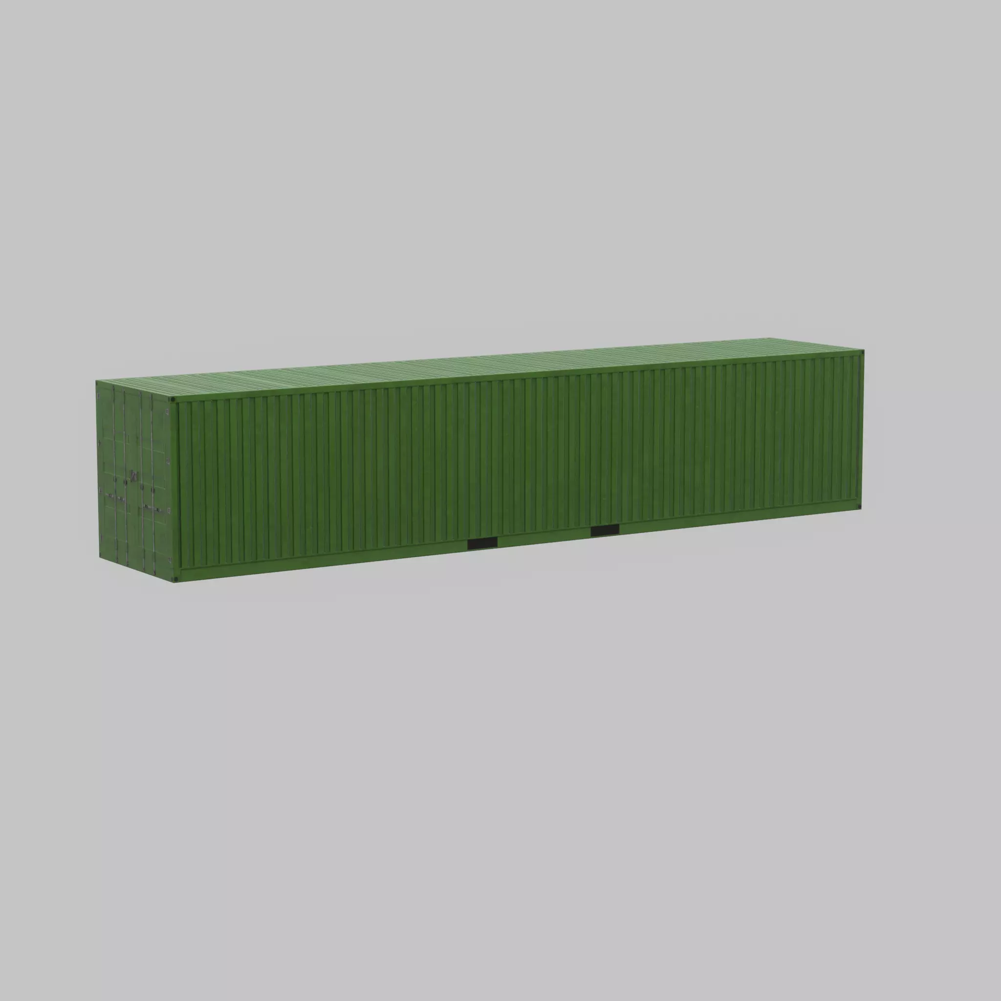 Shipping-Container Yellow-Green 40ft Low-poly 3D model_34