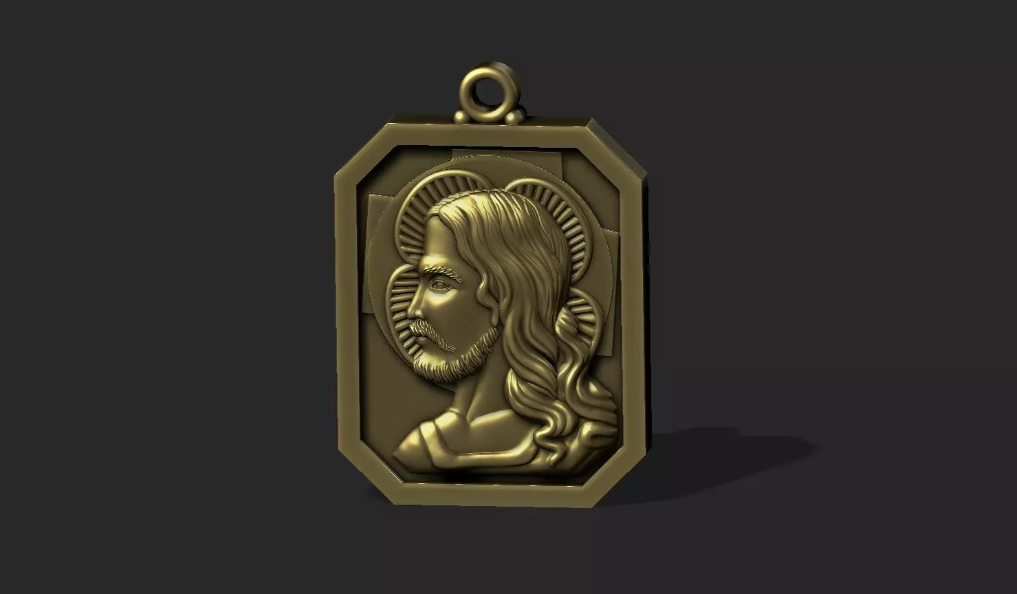 jesus necklaces 3D print model_3