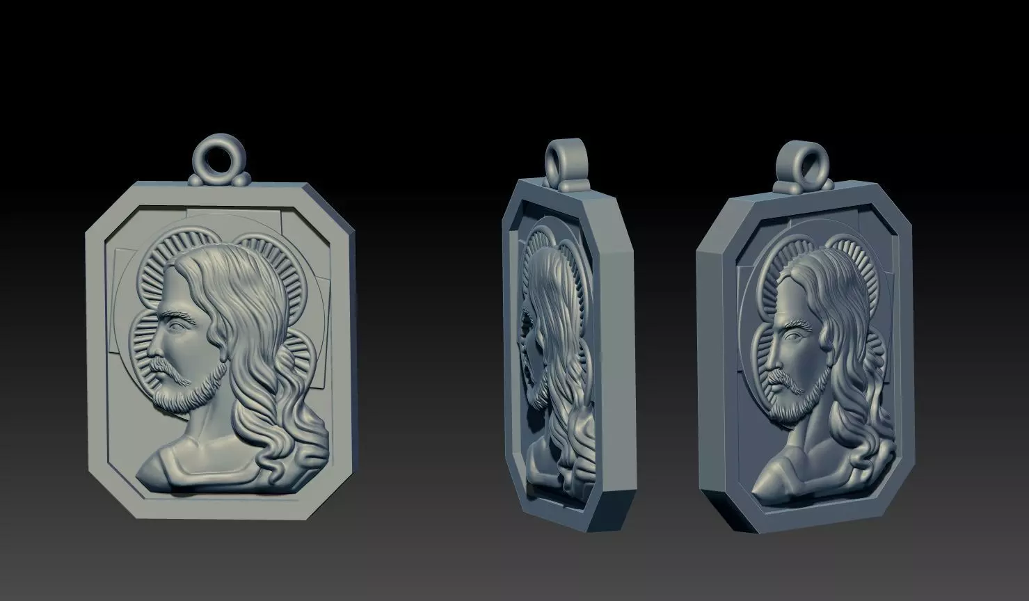 jesus necklaces 3D print model_0