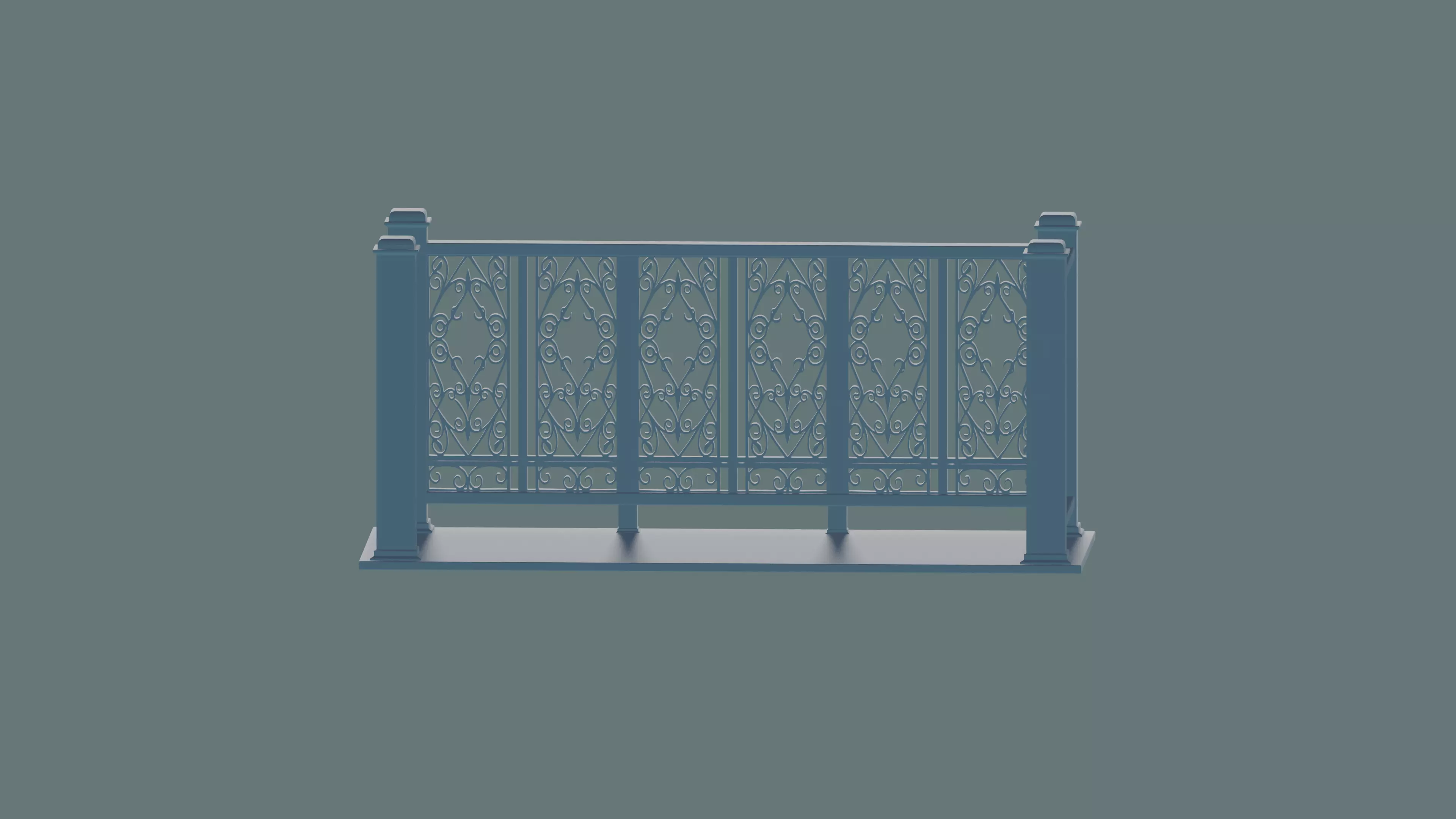 Balcony railing 3D print model_2