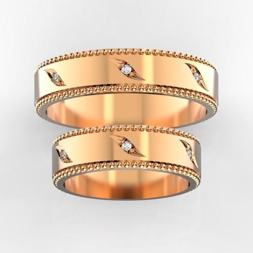 Wedding rings with diamonds 2