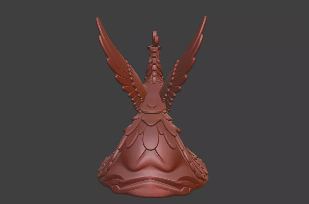 The Shan Hai Jing divine bird phoenix sculpture 3D print model_4