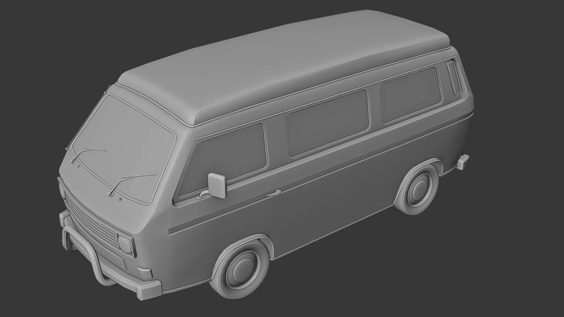 Volkswagen T3 3D print model_0