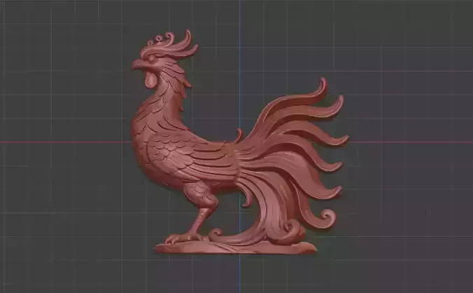 The Shan Hai Jing divine bird phoenix sculpture