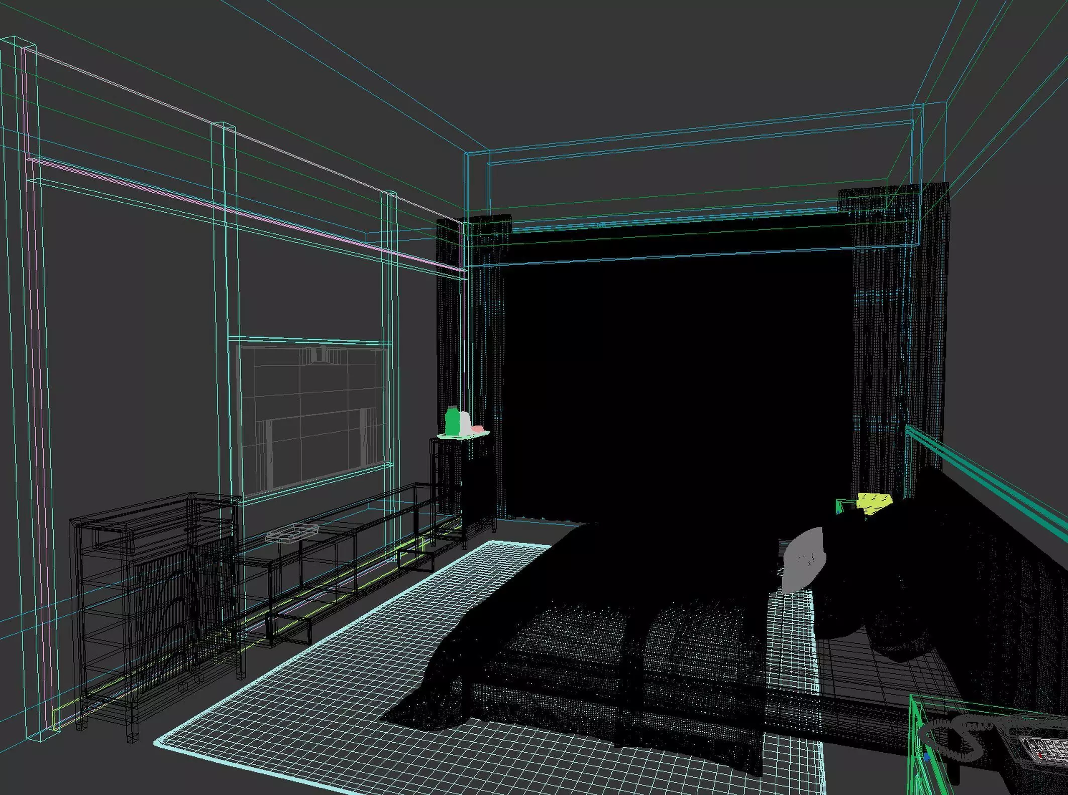 Japandi Minimal Bedroom 3D model_6