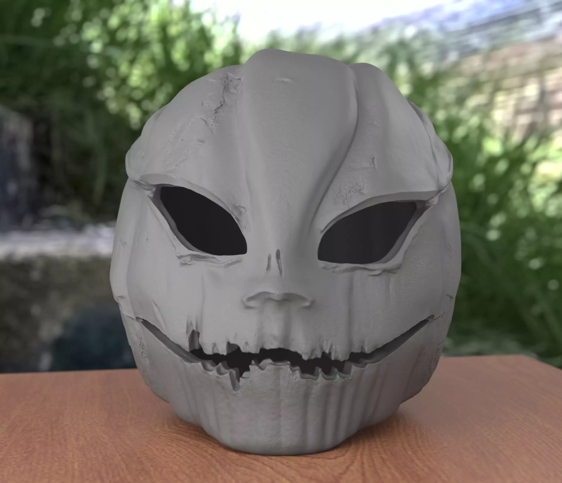 Scary Halloween Pumpkin Mask 3D print model_1