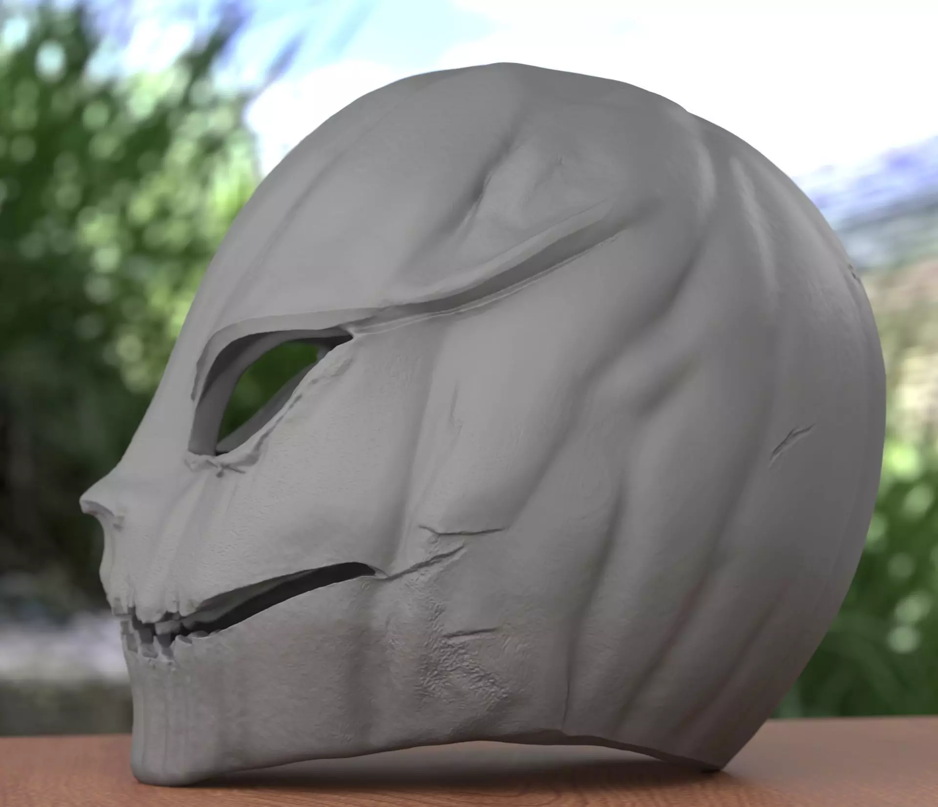 Scary Halloween Pumpkin Mask 3D print model_2