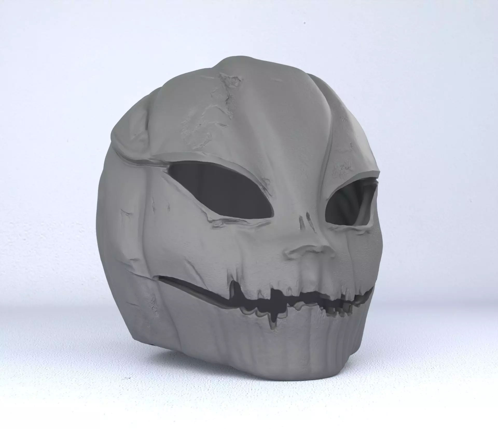 Scary Halloween Pumpkin Mask 3D print model_0
