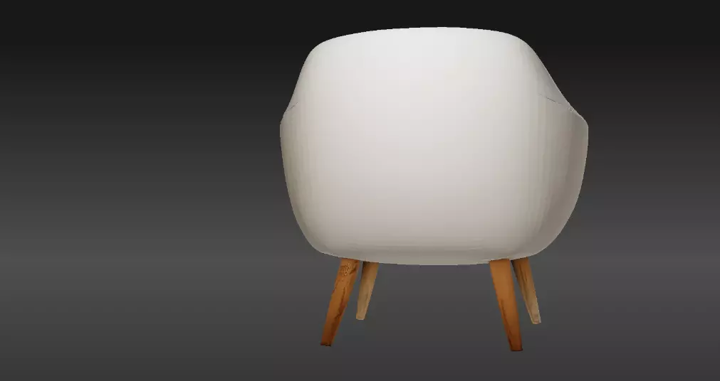 Minimalist Scandinavian Lounge Chair 3D Model Interior Chair Low-poly 3D model_5