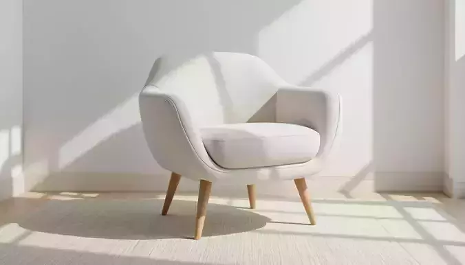 Minimalist Scandinavian Lounge Chair 3D Model Interior Chair Low-poly 3D model Minimalist Scandinavian Lounge Chair 3D Model Interior Chair Low-poly 3D model