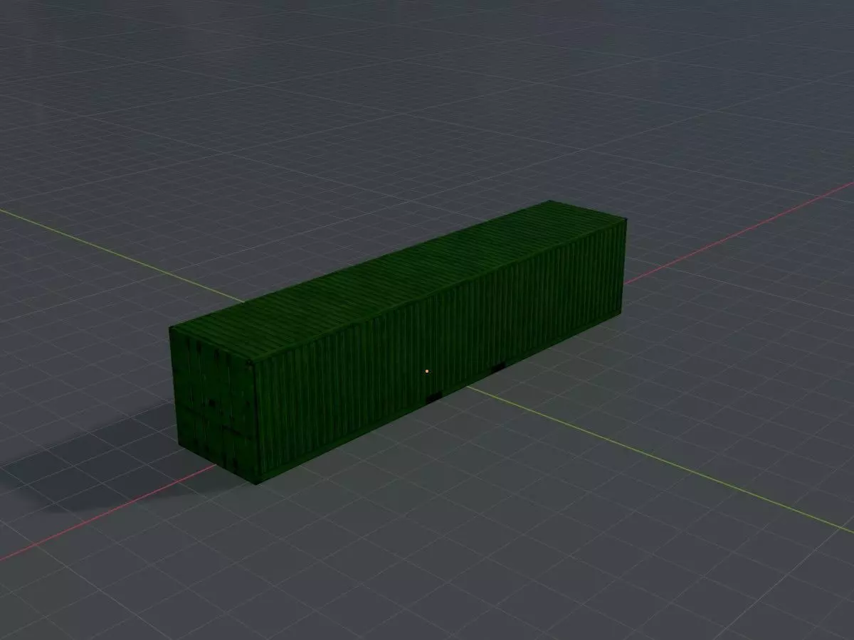 ISO-Container Yellow-Green all Versions 3D Model Collection_21