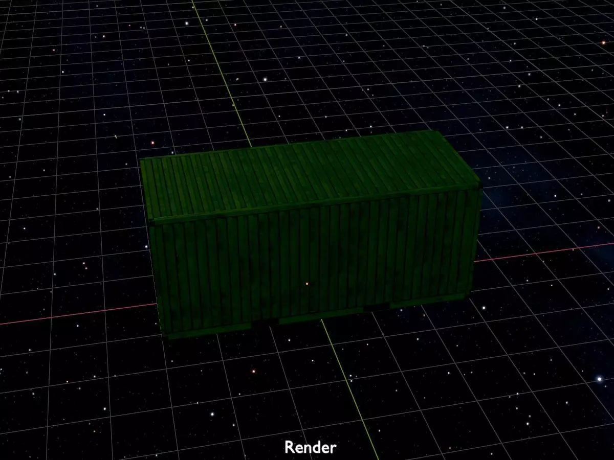 ISO-Container Yellow-Green all Versions 3D Model Collection_72