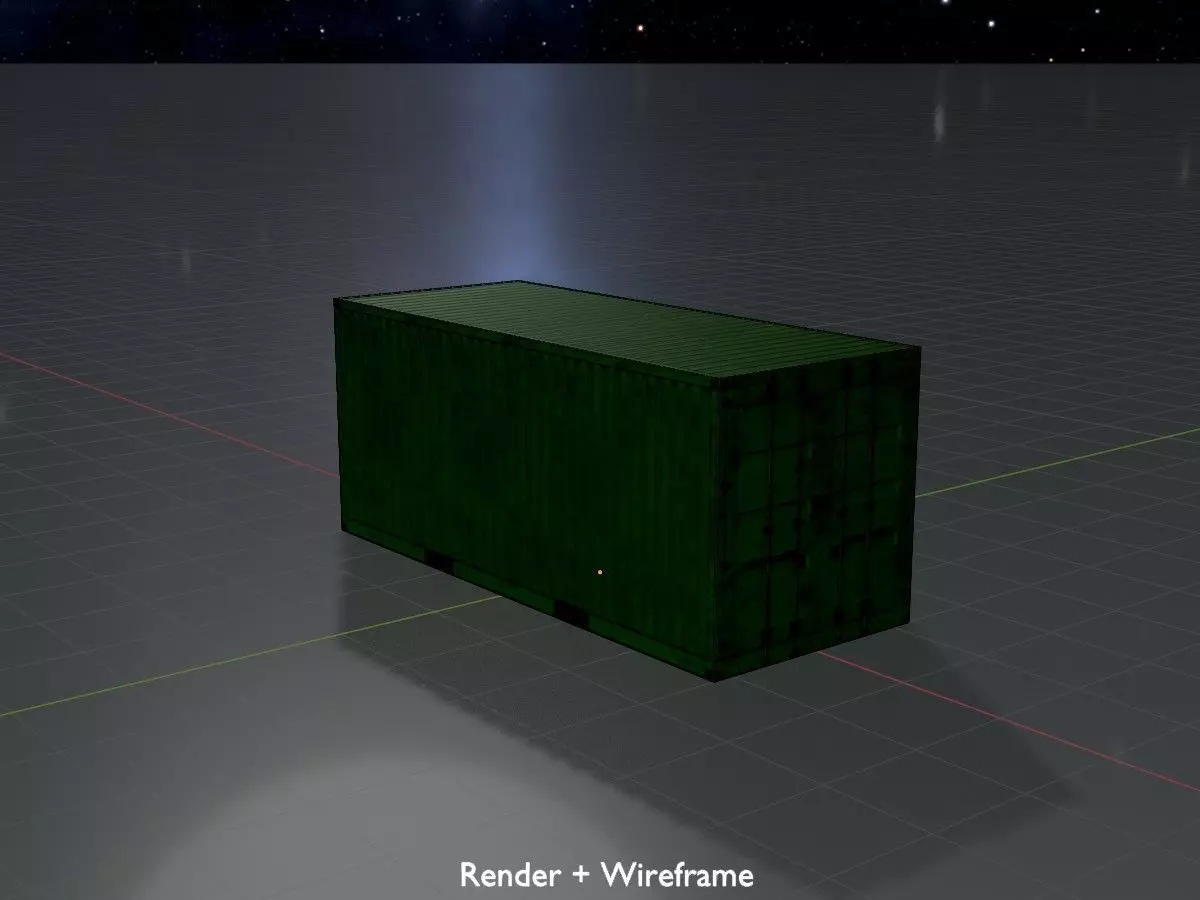 ISO-Container Yellow-Green all Versions 3D Model Collection_32