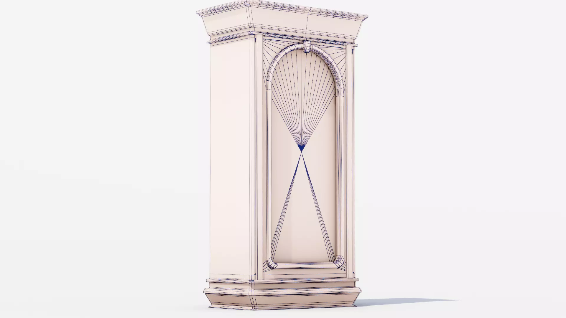 Old wall clock Low-poly 3D model_7