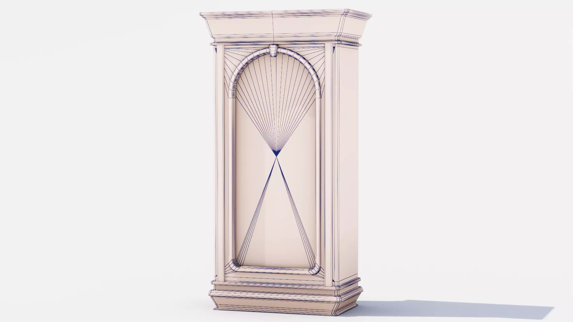 Old wall clock Low-poly 3D model_6
