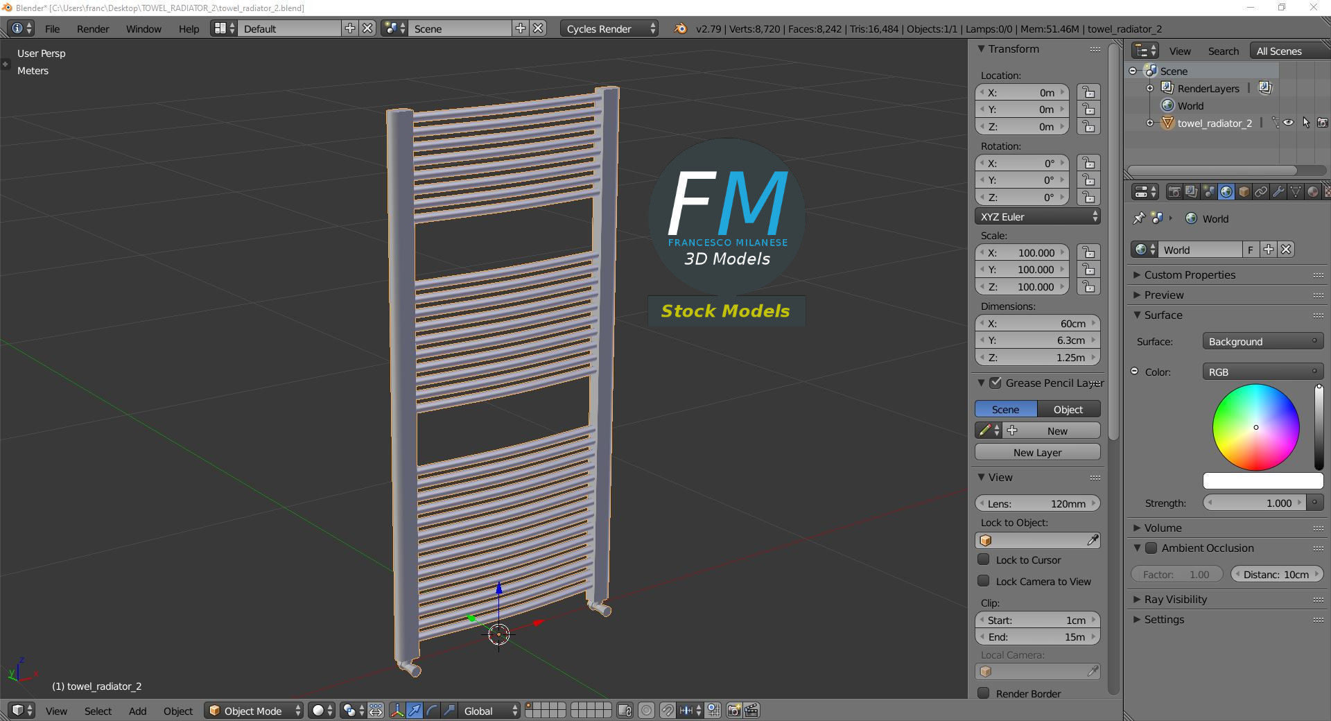 Towel radiator 2 3D model_9
