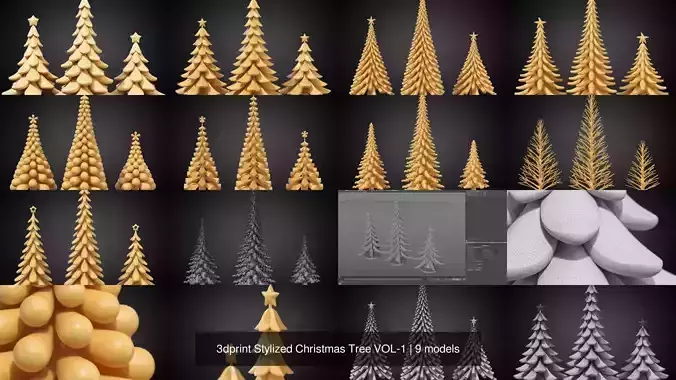 3dprint Stylized Christmas Tree VOL-1
