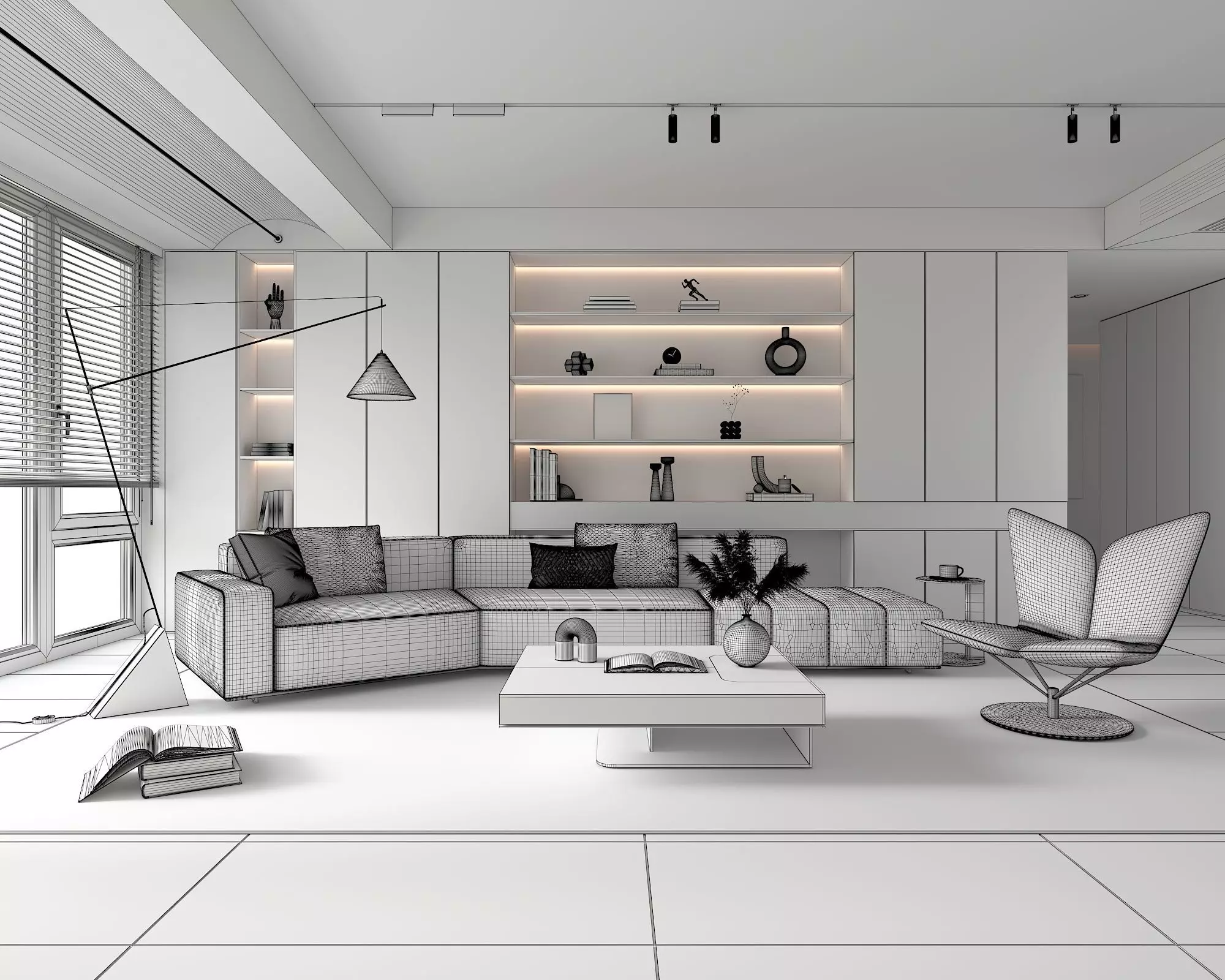 Living Room Scene 19 3D model_8