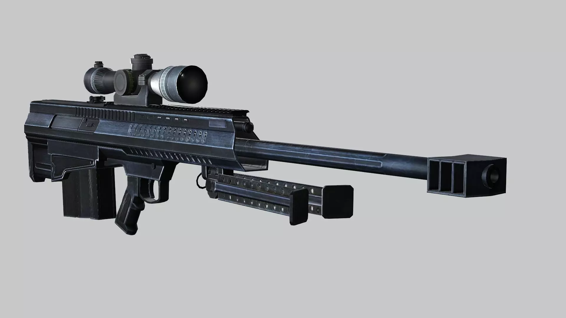 Sniper Denel 12NTW-20 Low-Poly 3D Model Low-poly 3D model_7