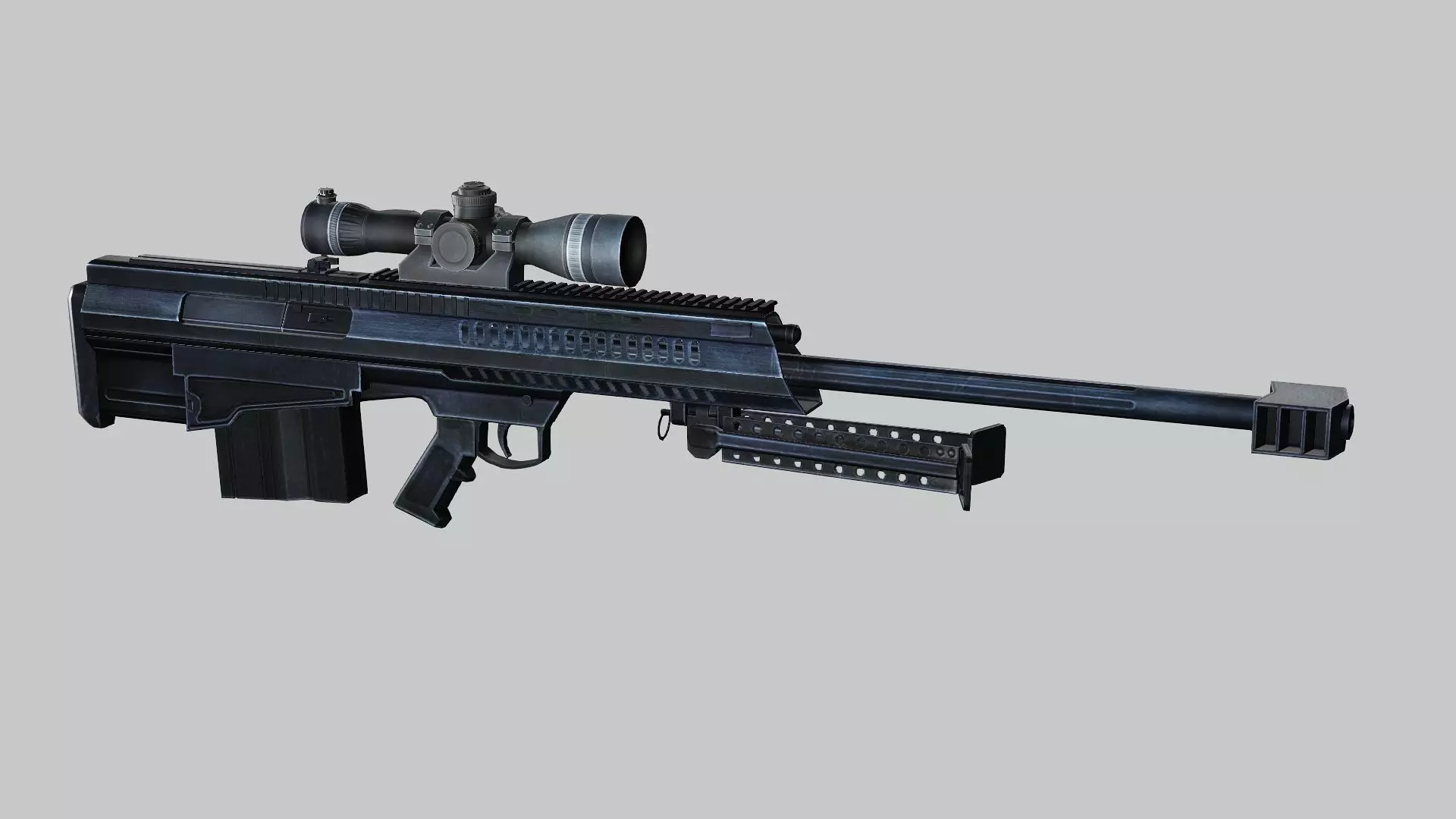 Sniper Denel 12NTW-20 Low-Poly 3D Model Low-poly 3D model_5