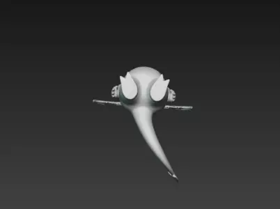 3D Model of Gray Demon Halloween Horror Creature Fantasy Monster 3D print model_22